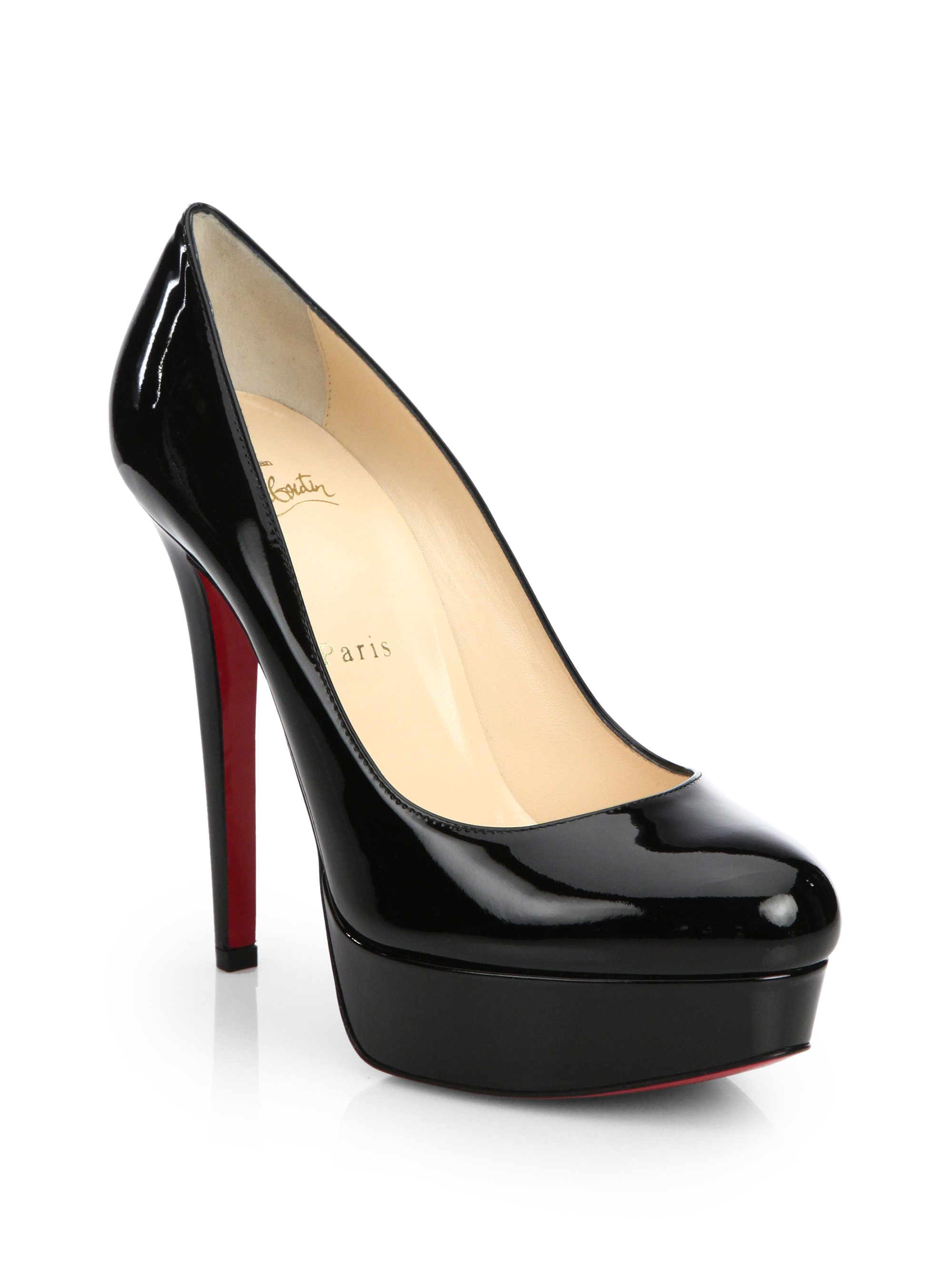 Christian louboutin 'bianca' Platform Pump in Black | Lyst