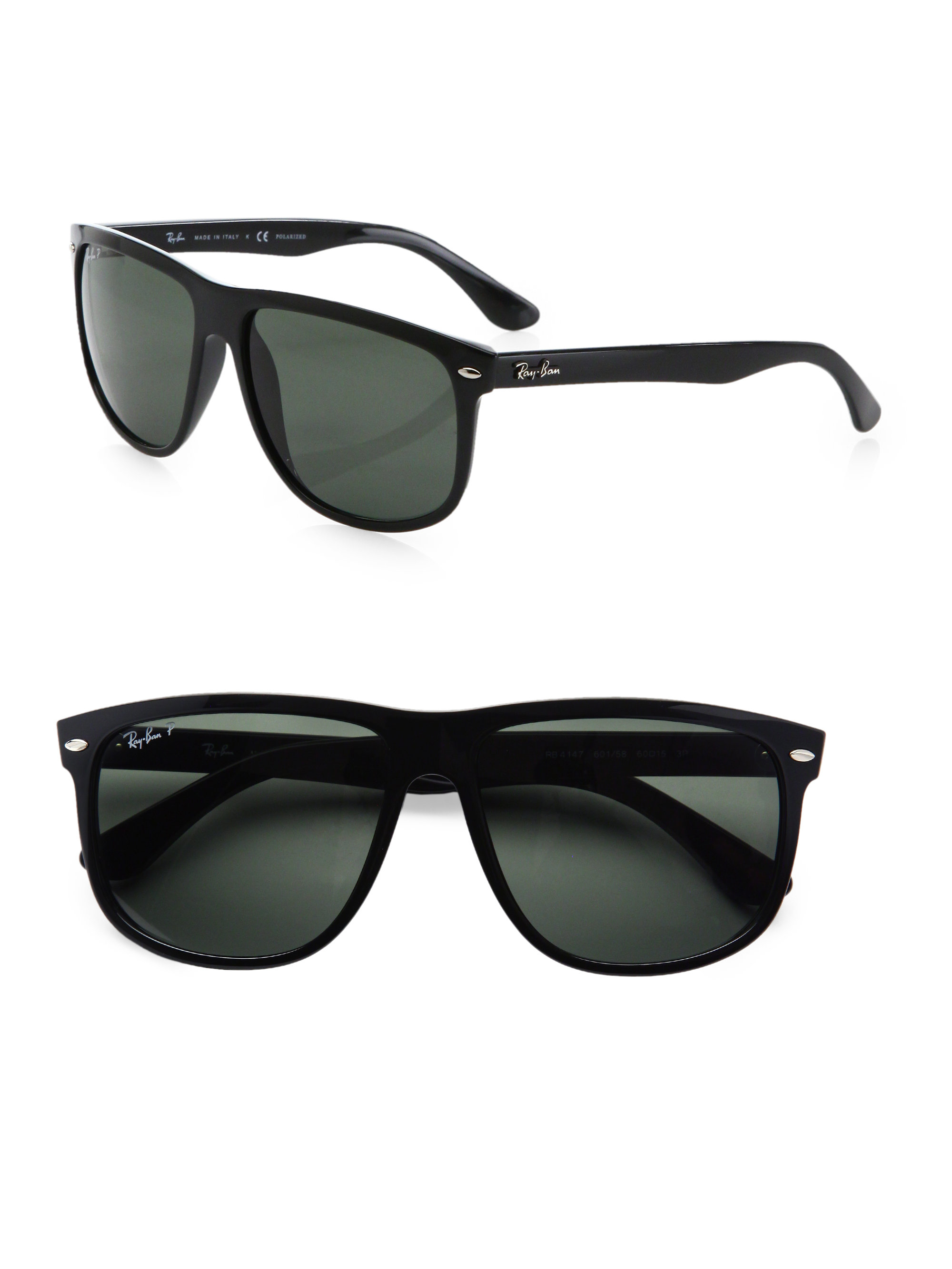 Ray-ban Flat-top Boyfriend Wayfarer Sunglasses in Black for Men | Lyst