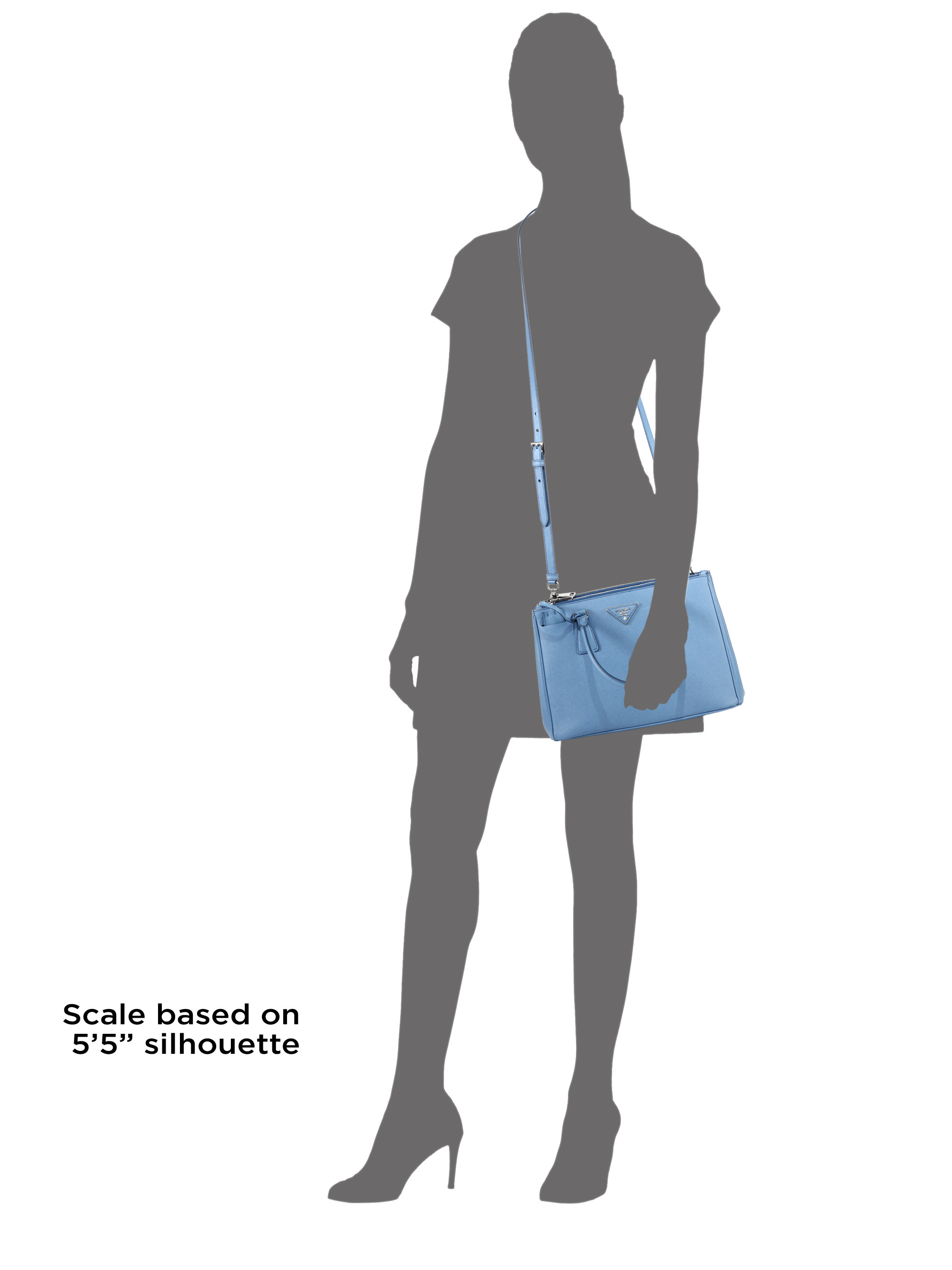 prada purses for sale - Prada Saffiano Lux Small Double-zip Tote in Blue | Lyst