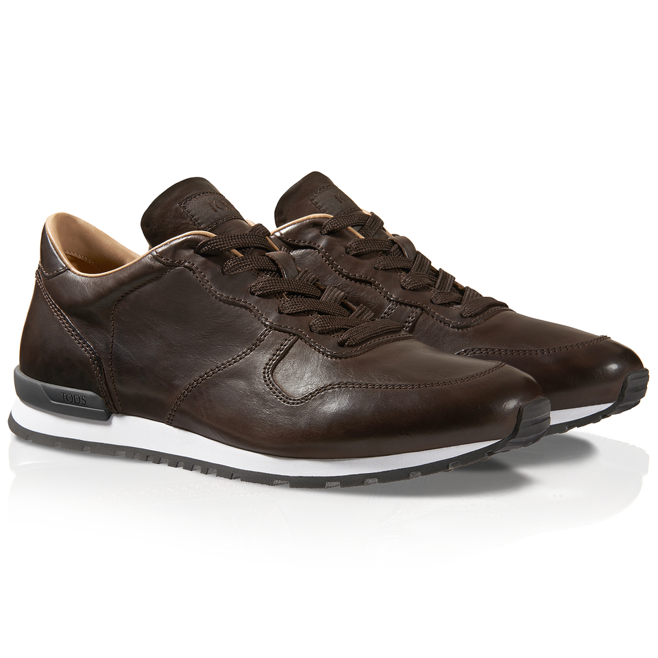 Tod's Leather Sneakers in Brown for Men | Lyst