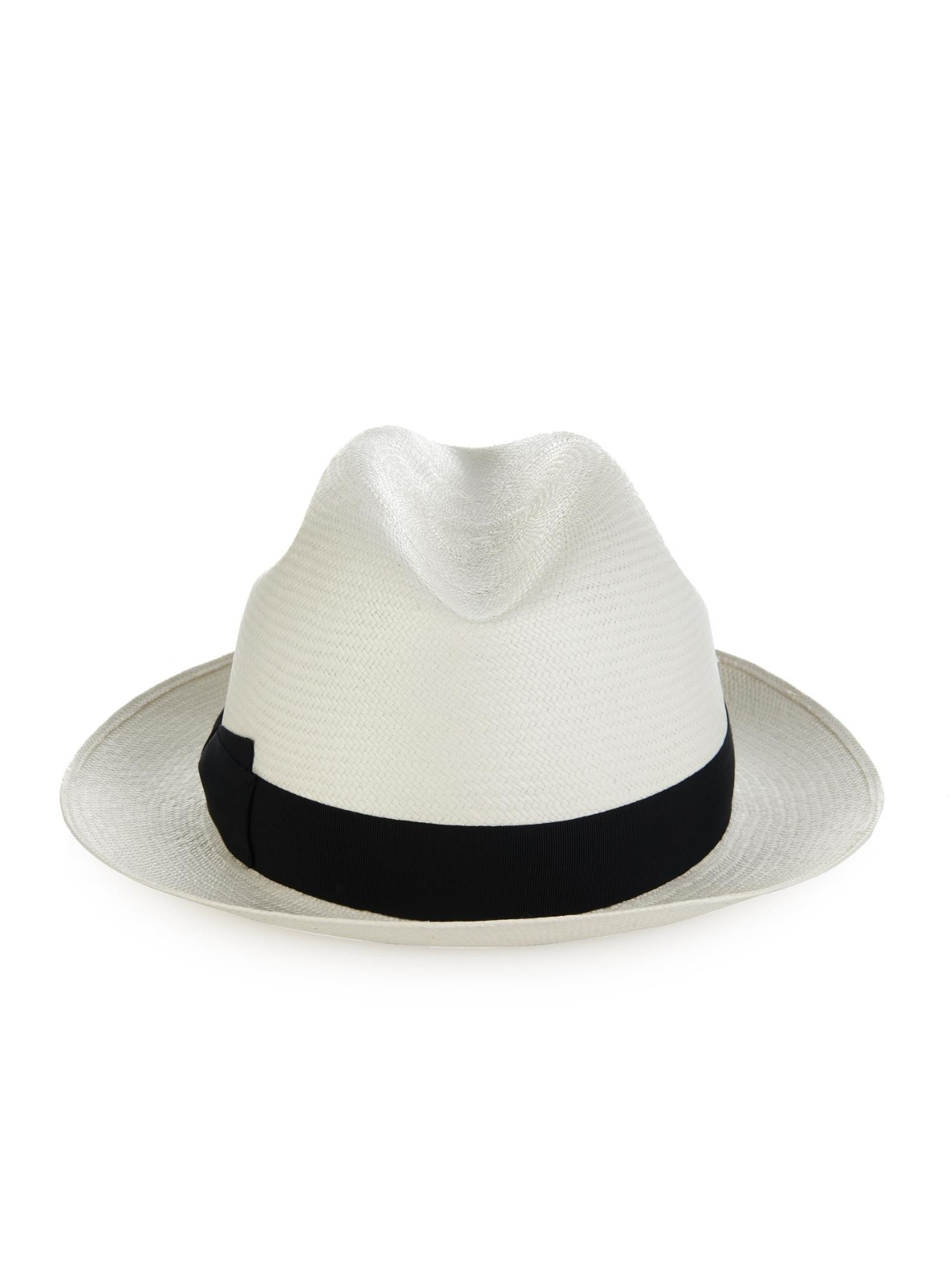 Lyst - Borsalino Panama Straw Hat in Black for Men