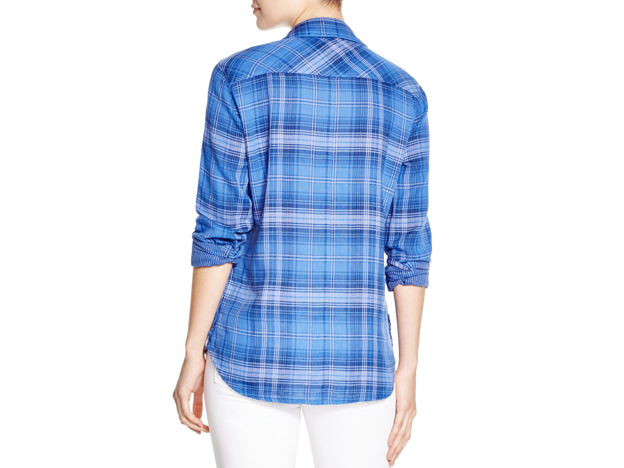 beach lunch lounge plaid shirt