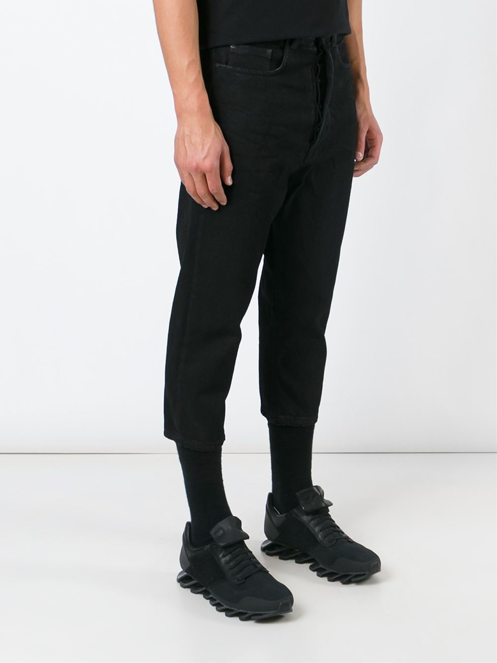 Lyst - DRKSHDW by Rick Owens Cropped Jeans in Black for Men