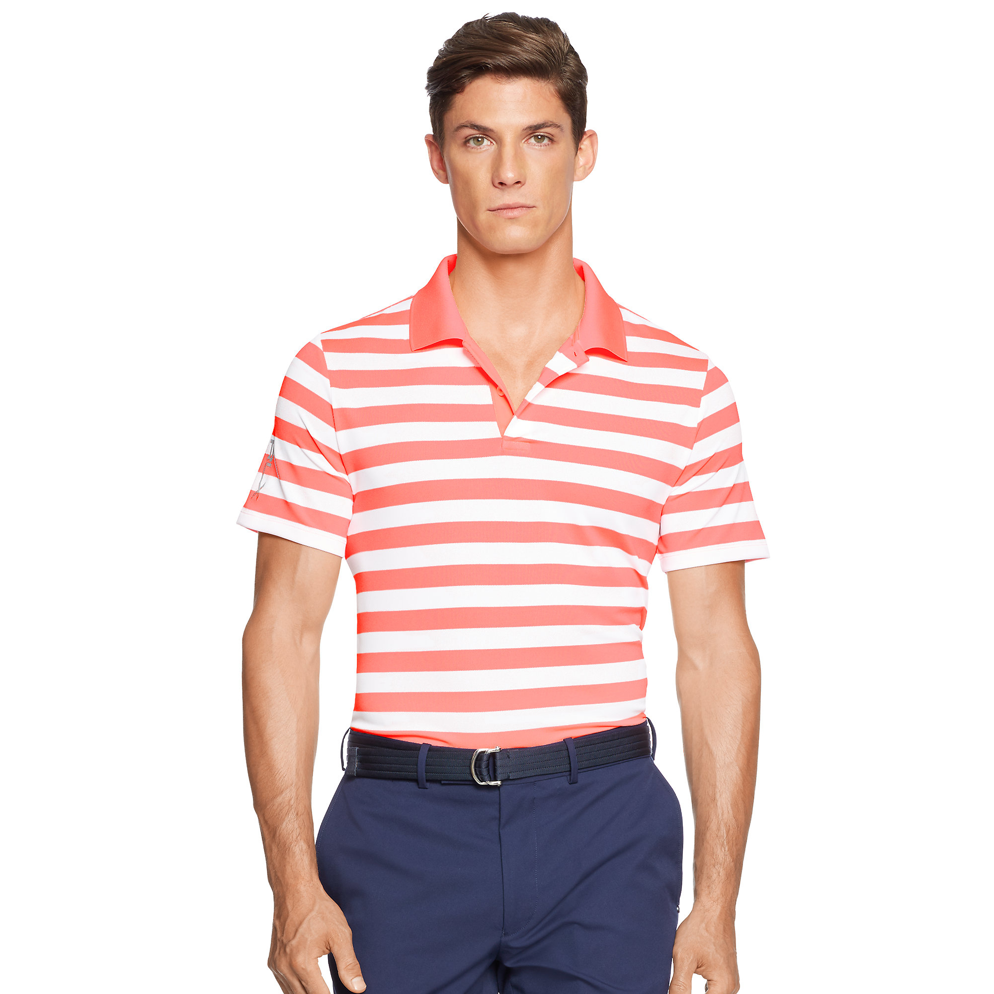Ralph Lauren Classic-fit Striped Polo Shirt in Pink for Men - Lyst