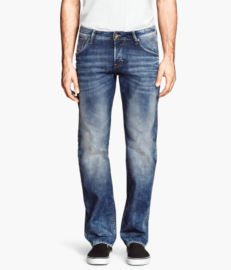 Lyst H&M Relaxed Low Jeans in Blue for Men