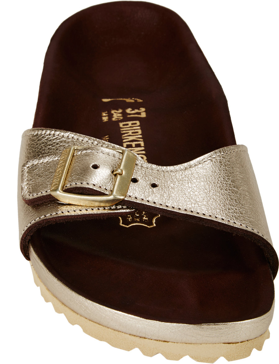  Birkenstock  Metallic Madrid  Sandals  in Metallic Lyst