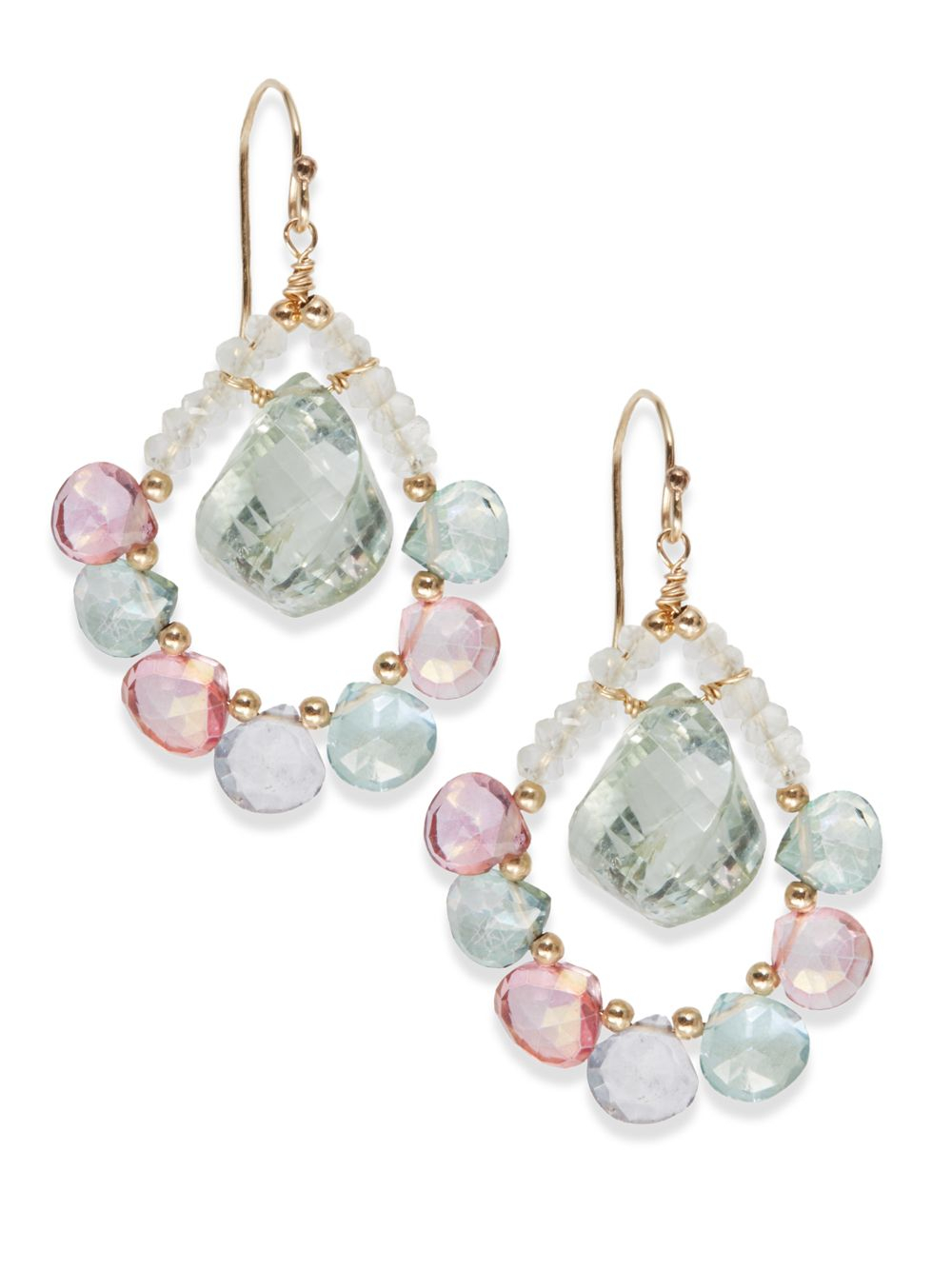Lyst Eva Hova Green Amethyst Pink Mystic Topaz Drop Gallery