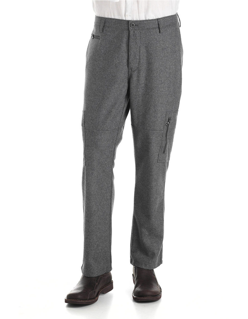 Black & brown Flannel Cargo Pants in Gray for Men (Ash Heather) | Lyst