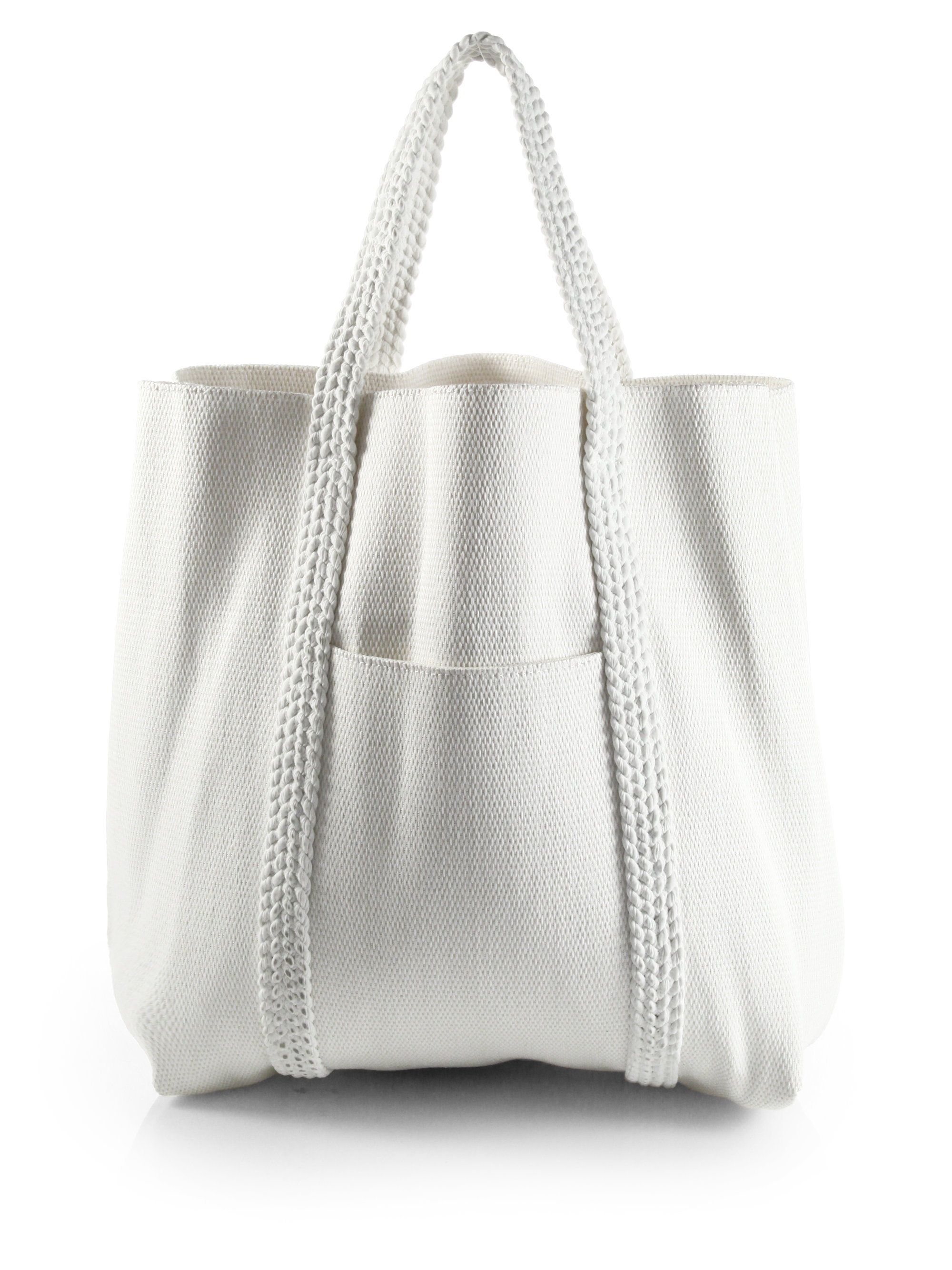 Download Lyst - Chloé Woven Beach Bag in White