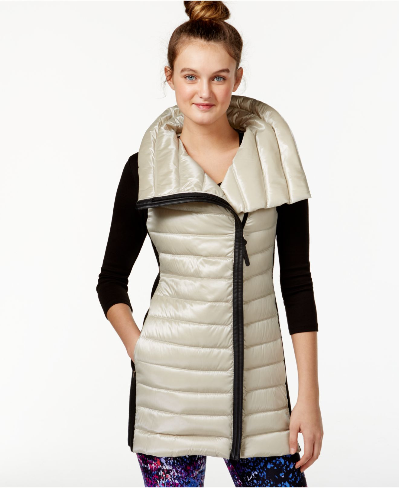 Lyst Calvin Klein Performance Down Vest in Metallic