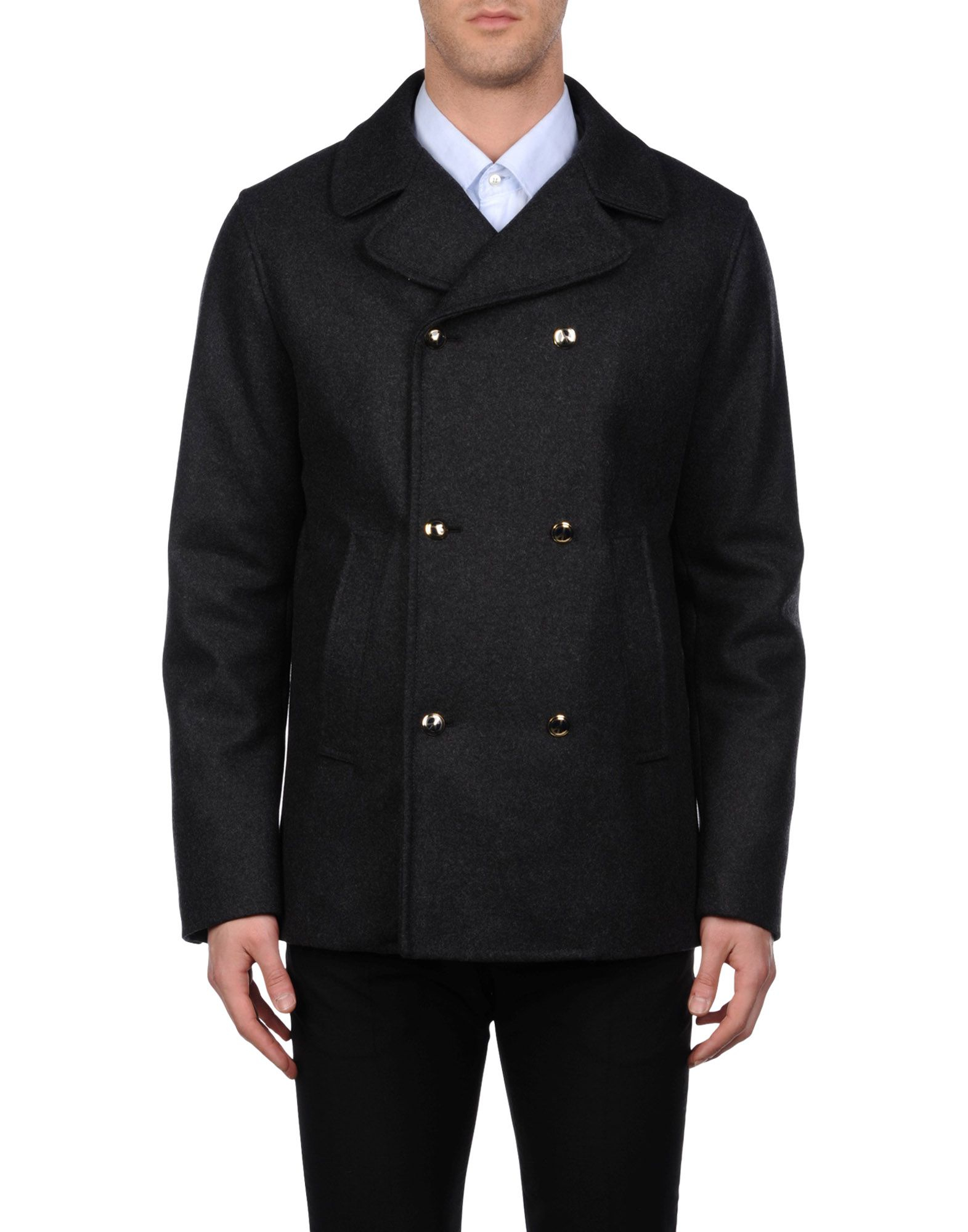 Lyst - Moschino Coat in Gray for Men