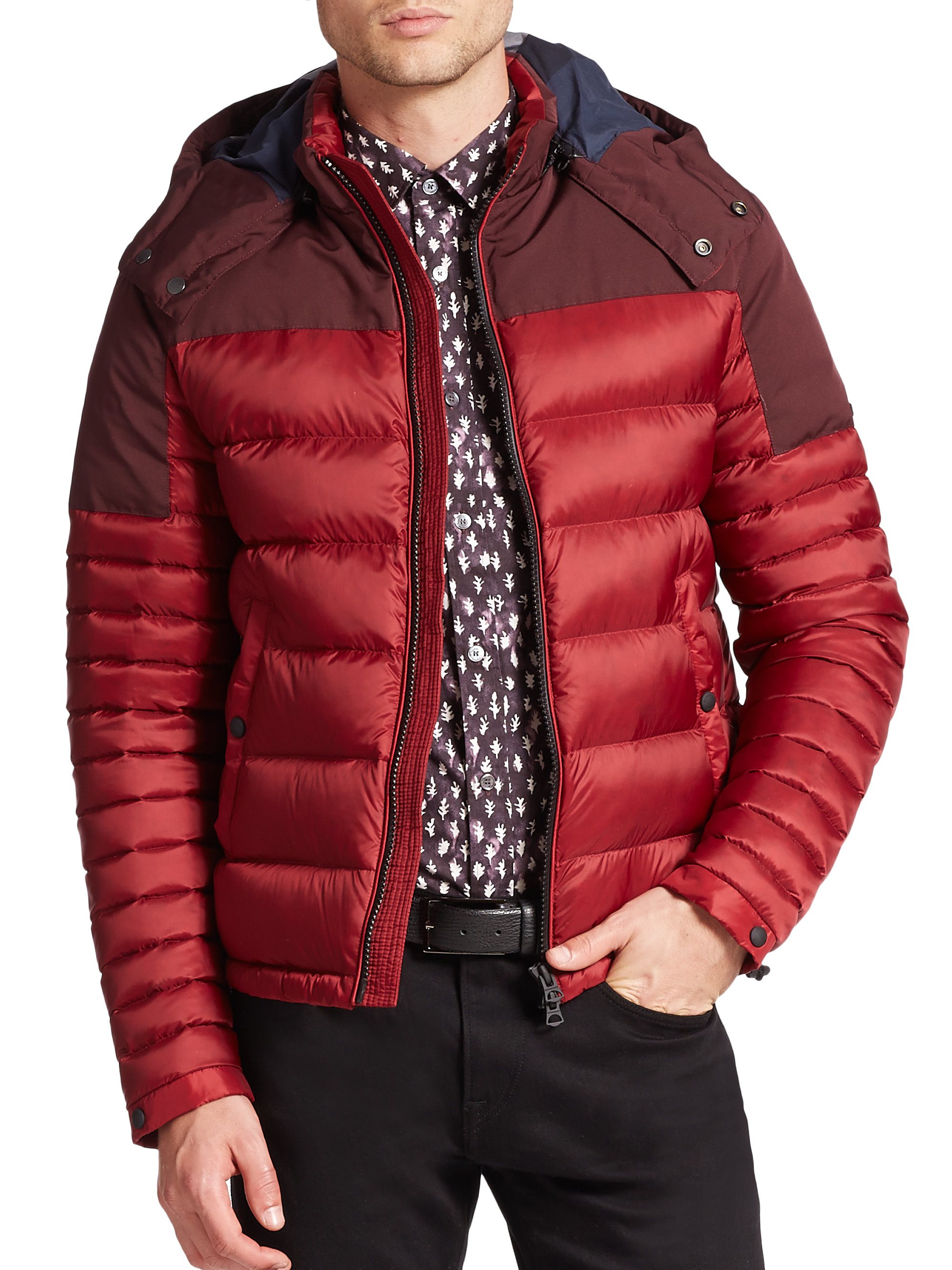 Burberry Brit Farrier Puffer Jacket in Red for Men (berry red) | Lyst