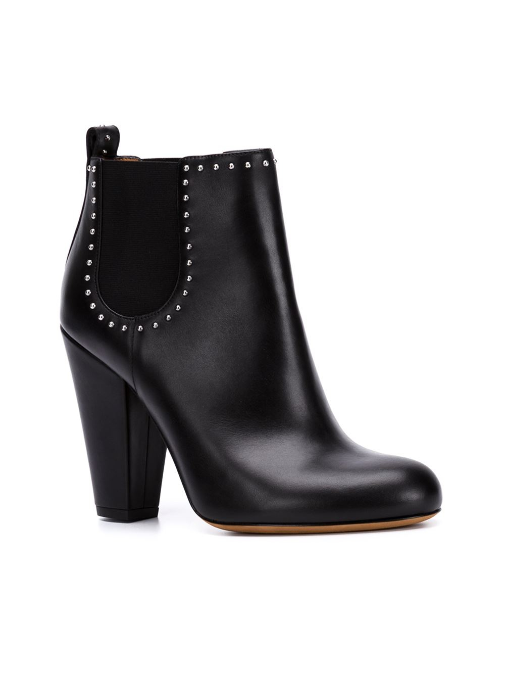 black booties with studs