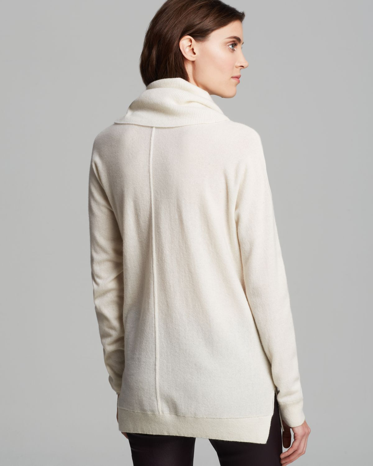 Vince Sweater Wool Cashmere Cowl in White | Lyst