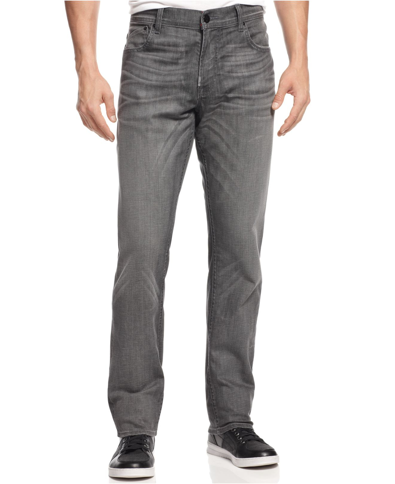 Lrg True Tapered Stretch Jeans in Gray for Men | Lyst