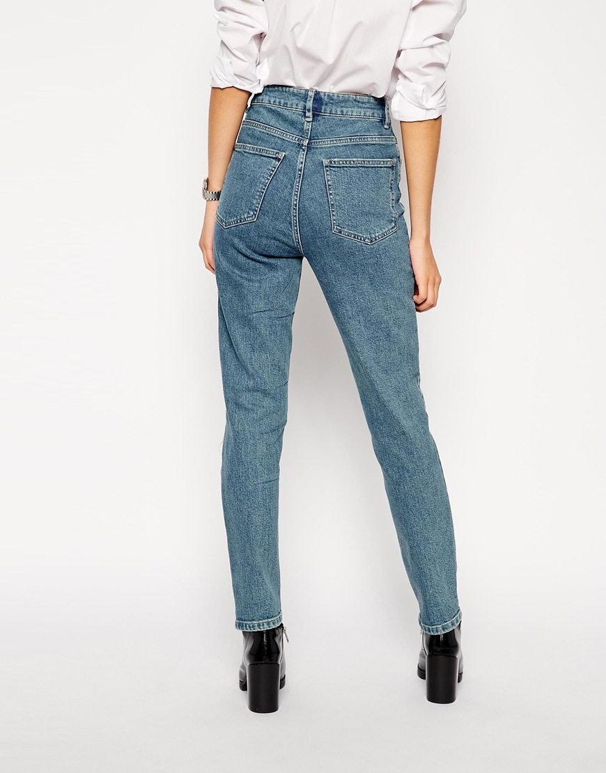 high waisted mom jeans skinny