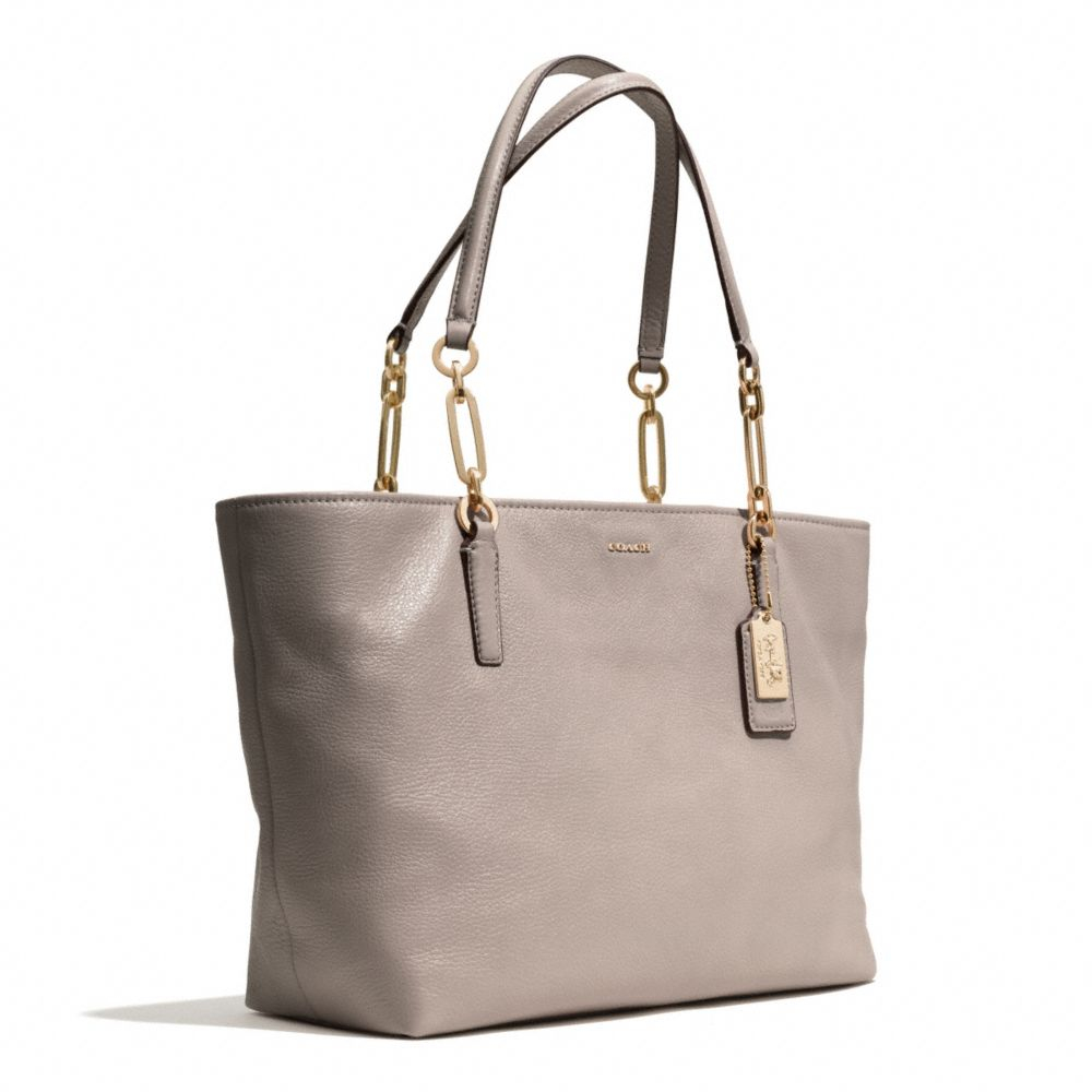 Lyst - Coach Madison Eastwest Tote in Leather in Gray