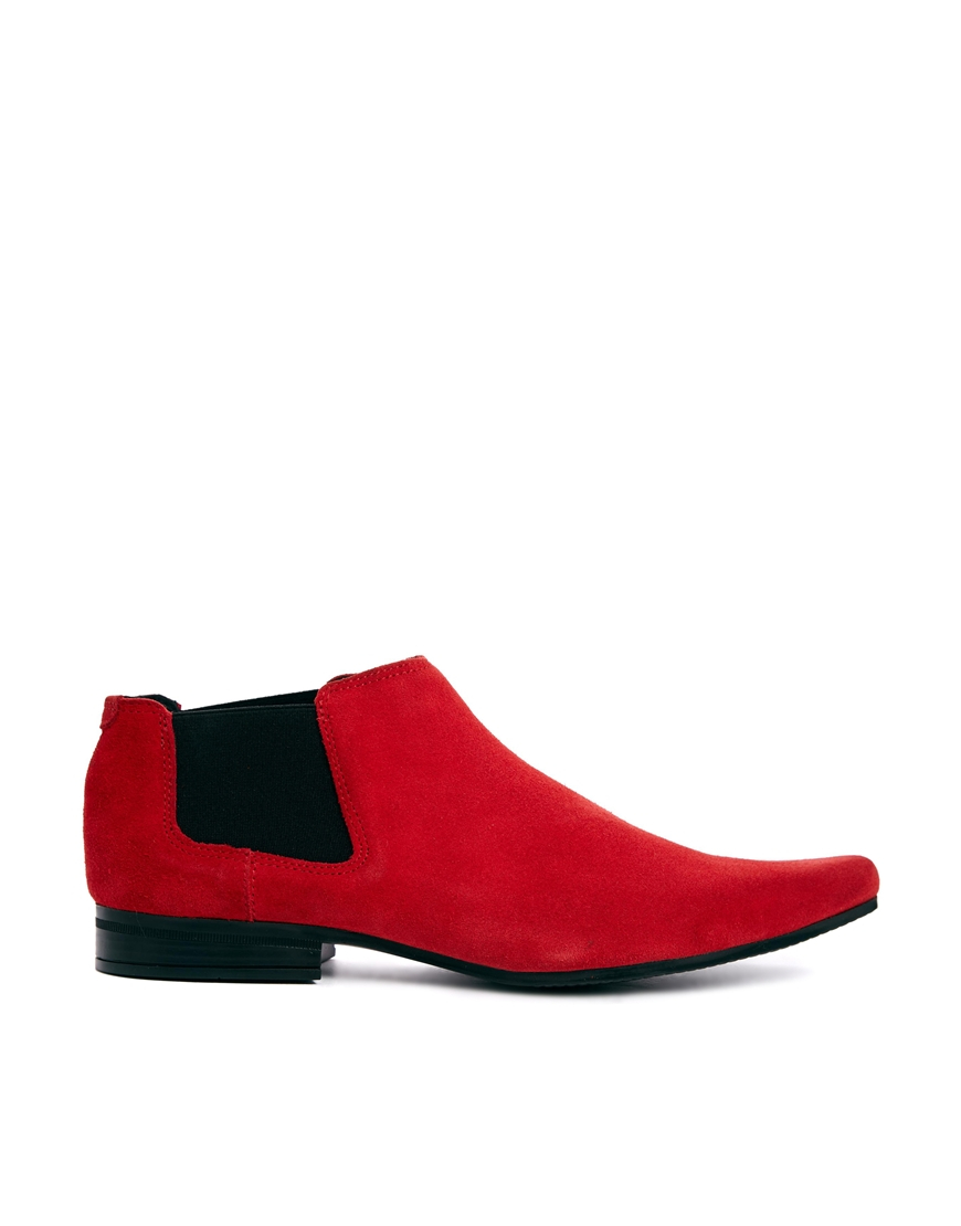 red chelsea boots for men