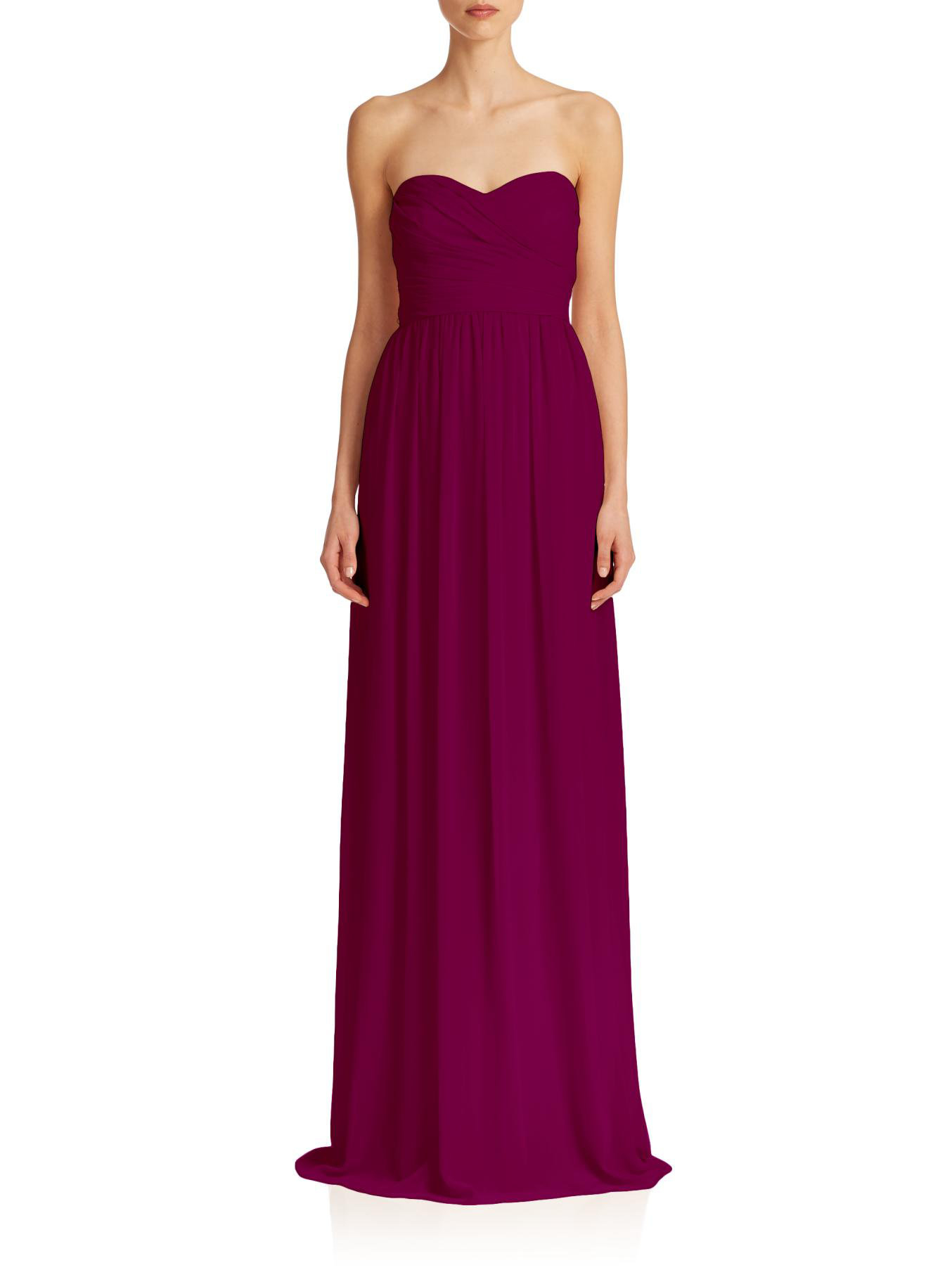 monique lhuillier purple gown