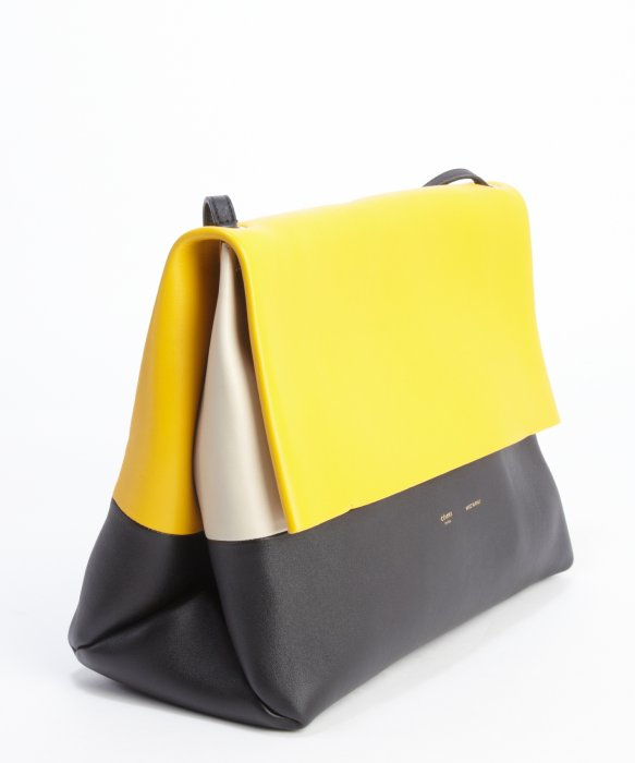 Cline Sunflower, Black And Ecru Leather \u0026#39;All Soft\u0026#39; Shoulder Bag ...  