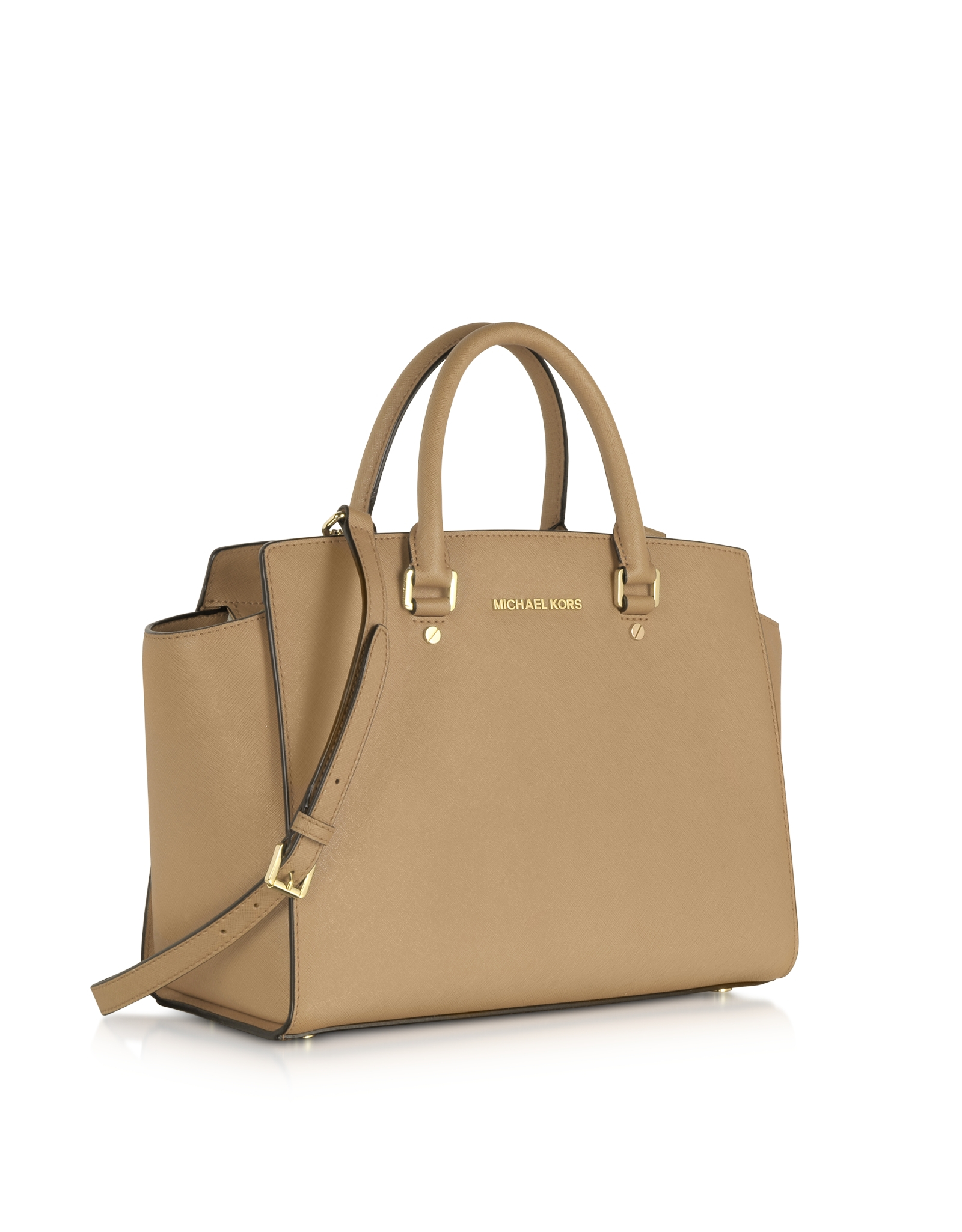 Lyst Michael Kors Selma Dark Khaki Saffiano Leather Large Satchel Gallery Women S Michael By Kors Selma