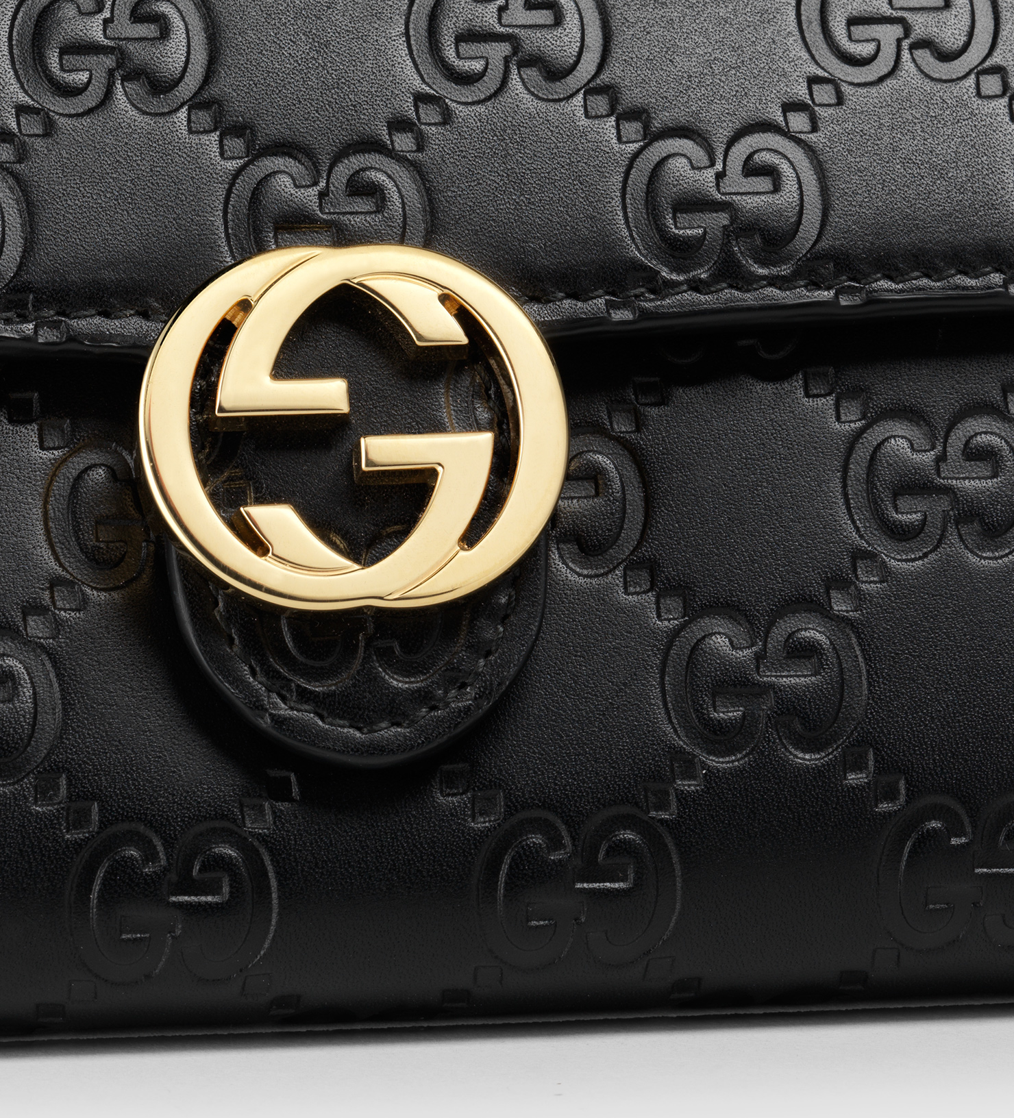 Lyst - Gucci Icon Leather Gg Wallet in Black