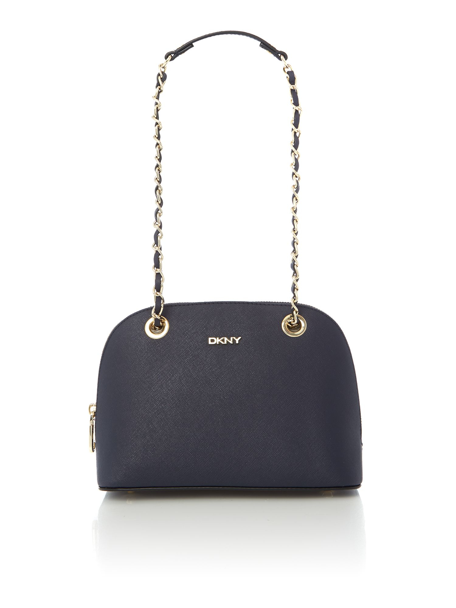 Dkny Saffiano Navy Small Rounded Cross Body Bag in Blue | Lyst