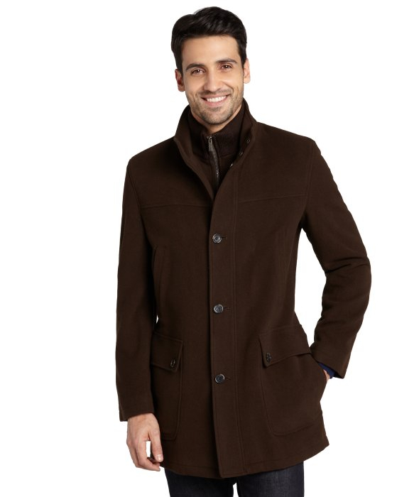 Cole haan Espresso Wool Cashmere Coat in Brown for Men | Lyst