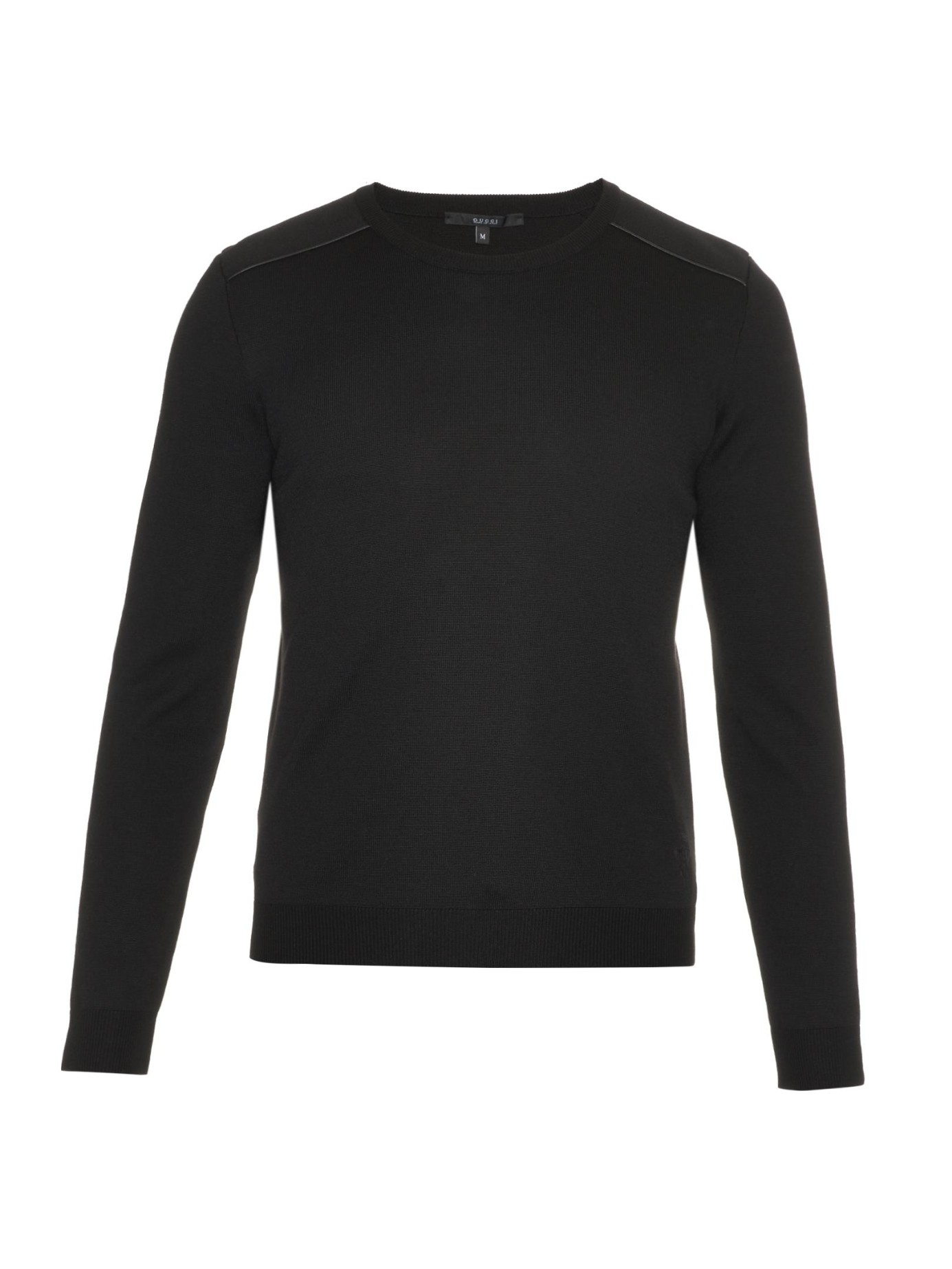 Gucci Crew-neck Wool Sweater in Black for Men | Lyst