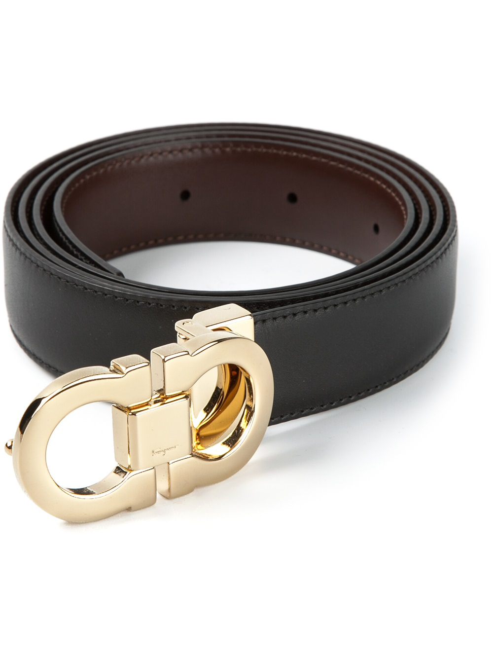 Ferragamo Horsebit Belt in Black for Men | Lyst