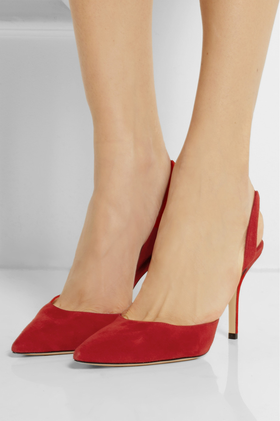 Lyst - Paul Andrew Suede Slingbacks in Red