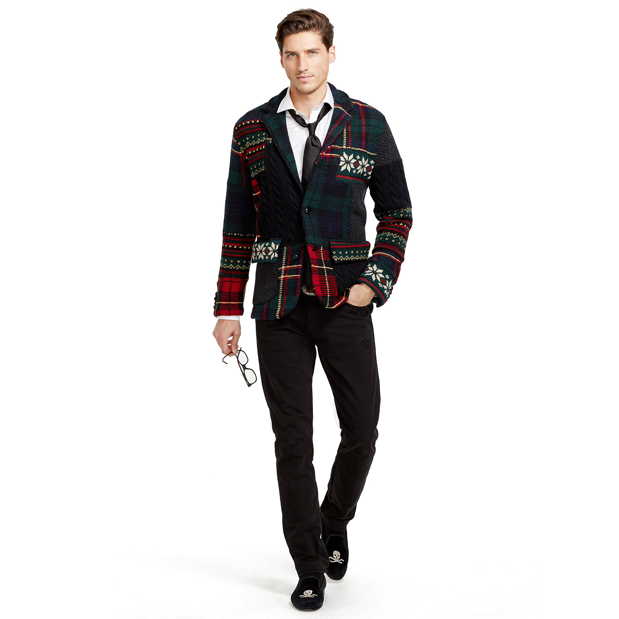 ralph lauren patchwork sweater