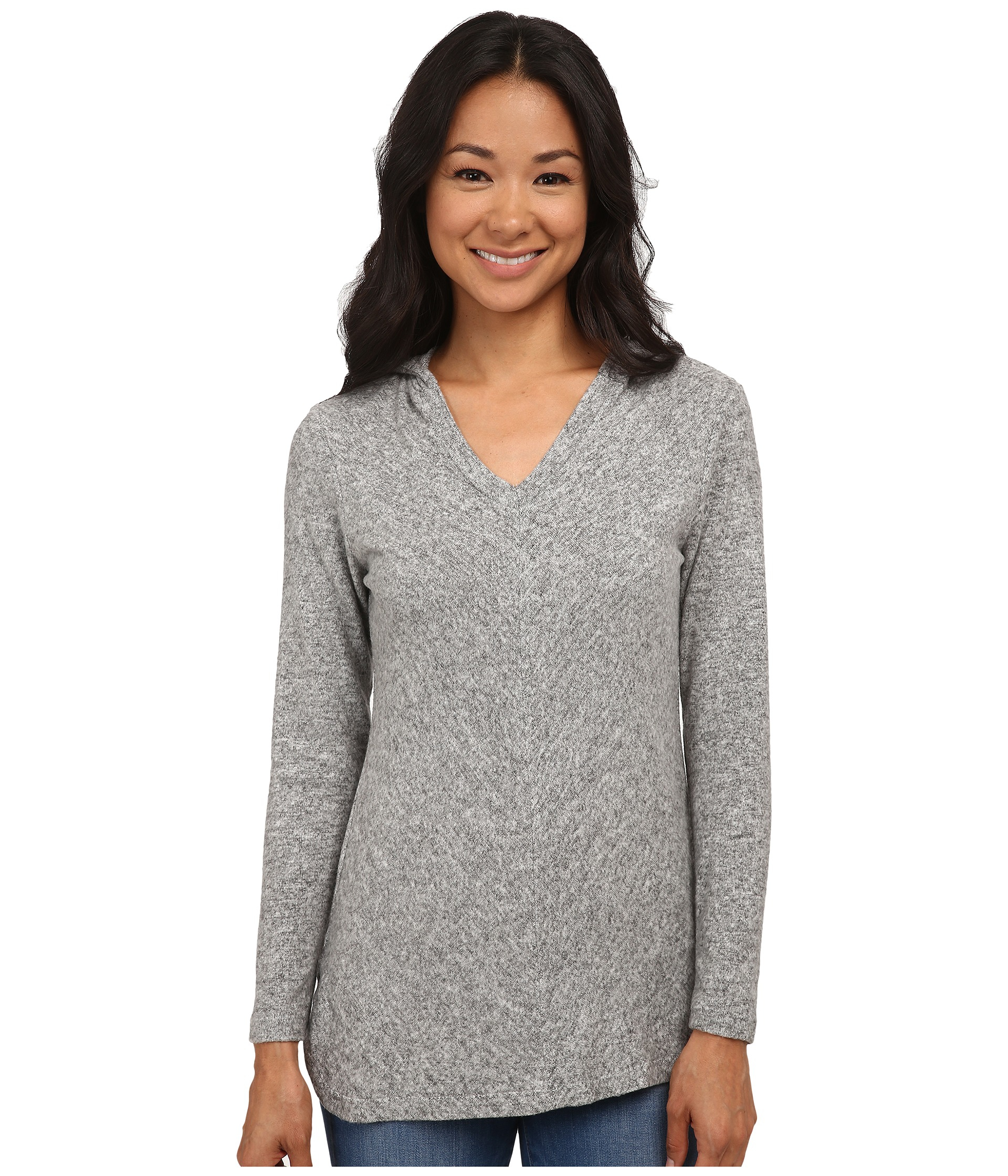 B collection by bobeau Sweater Hoodie in Gray | Lyst