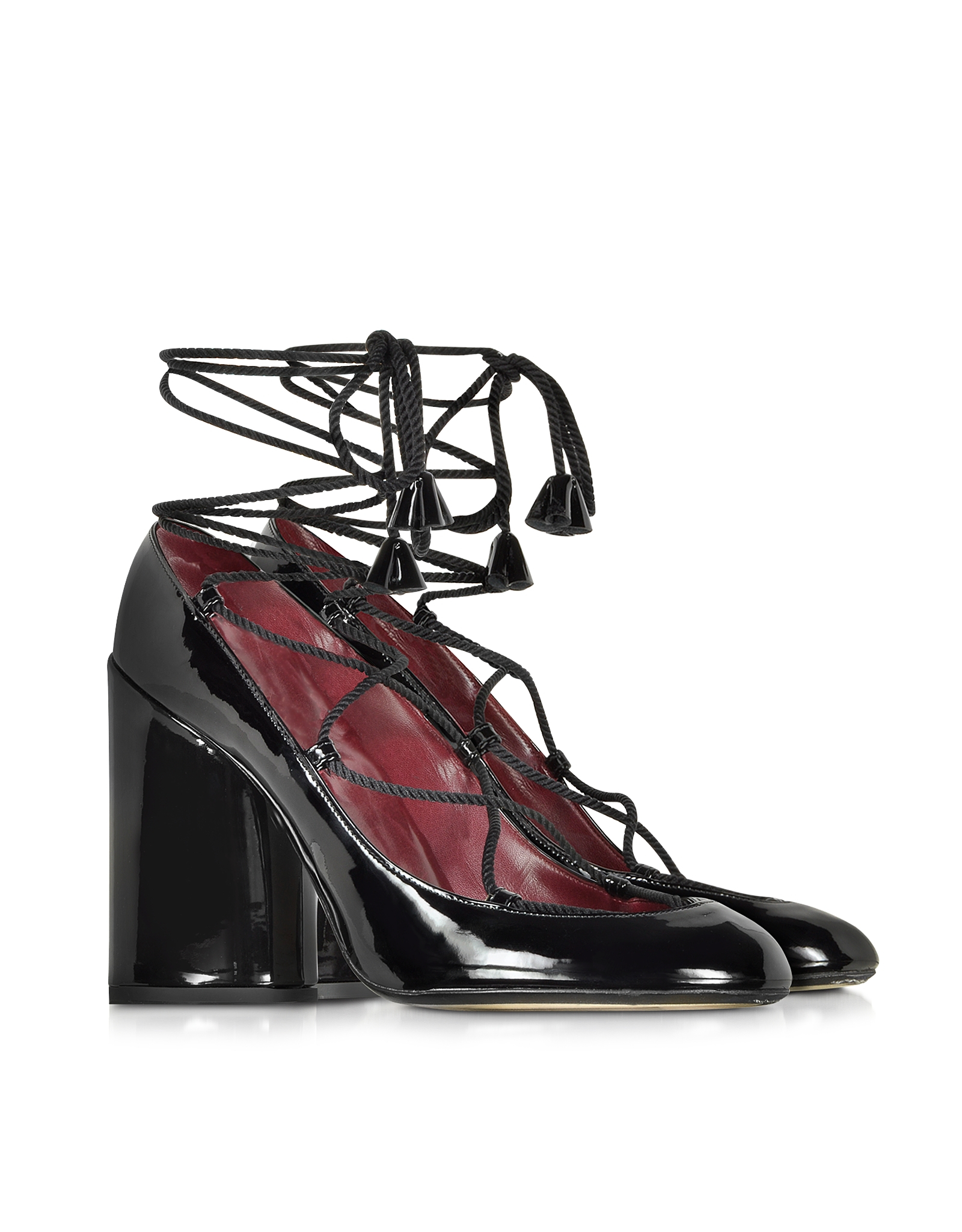marc jacobs black patent leather shoes