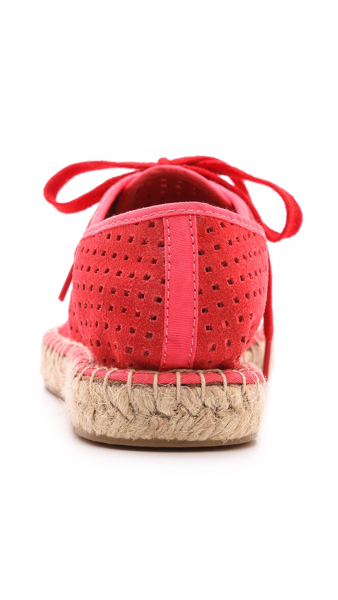 Lyst Dkny Ivana Lace Up Espadrilles in Red