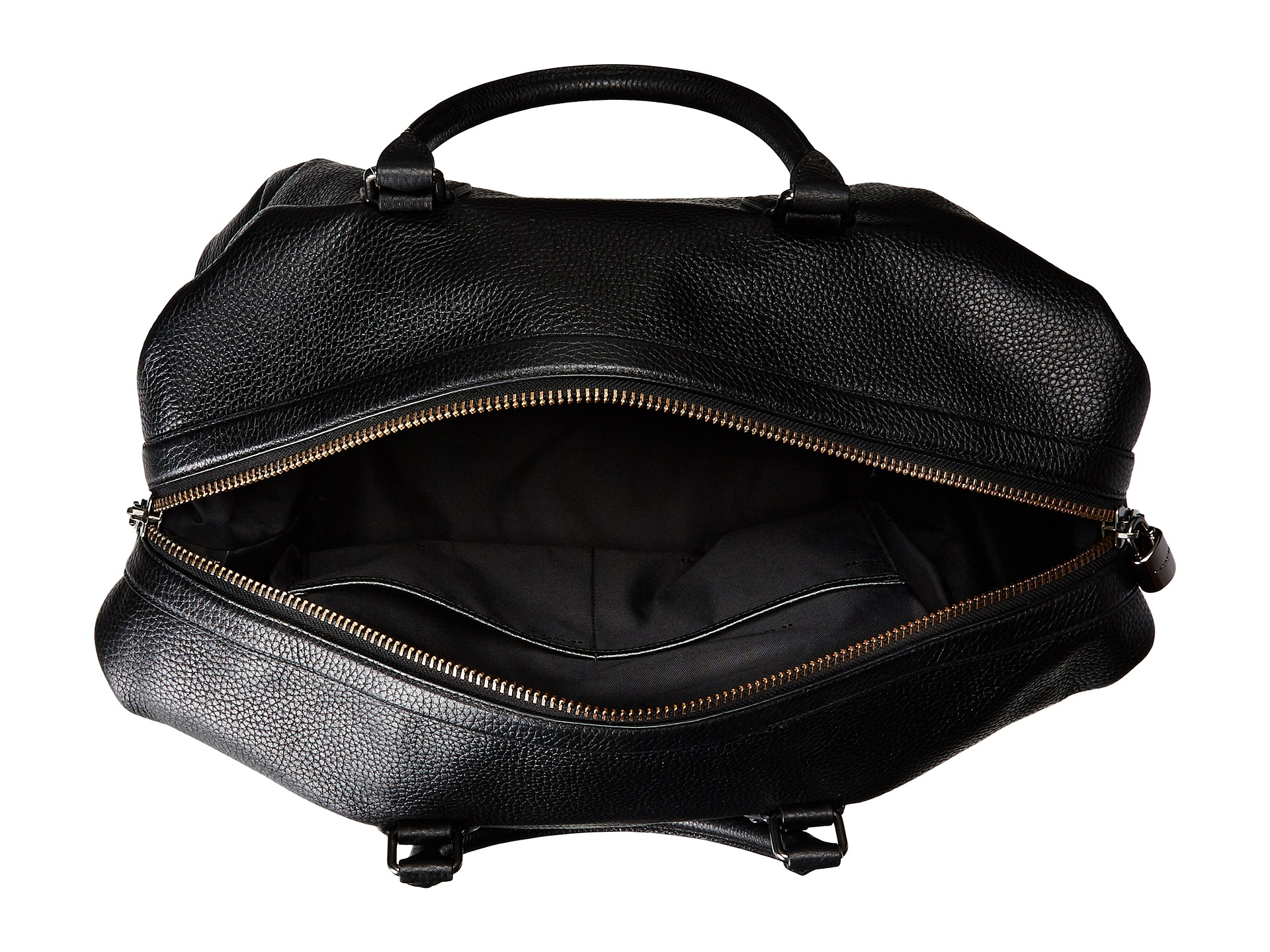 Coach Pebbled Leather Explorer Duffel in Black for Men | Lyst