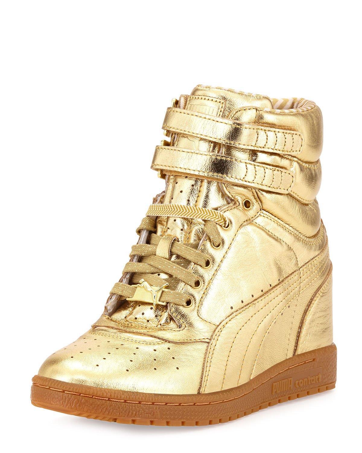 puma high top wedge sneakers