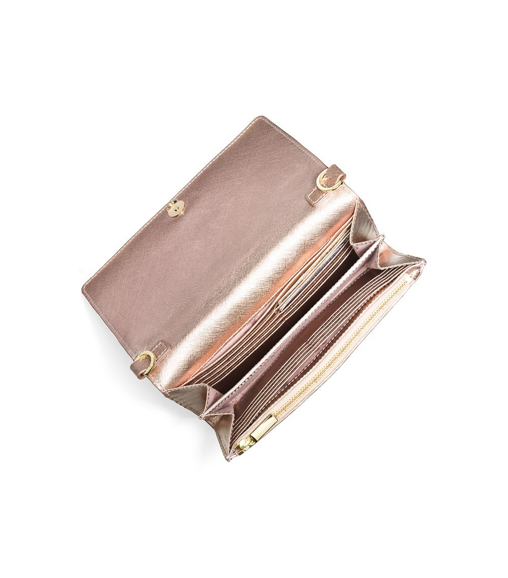 Lyst Tory Burch Robinson Chain Wallet in Pink