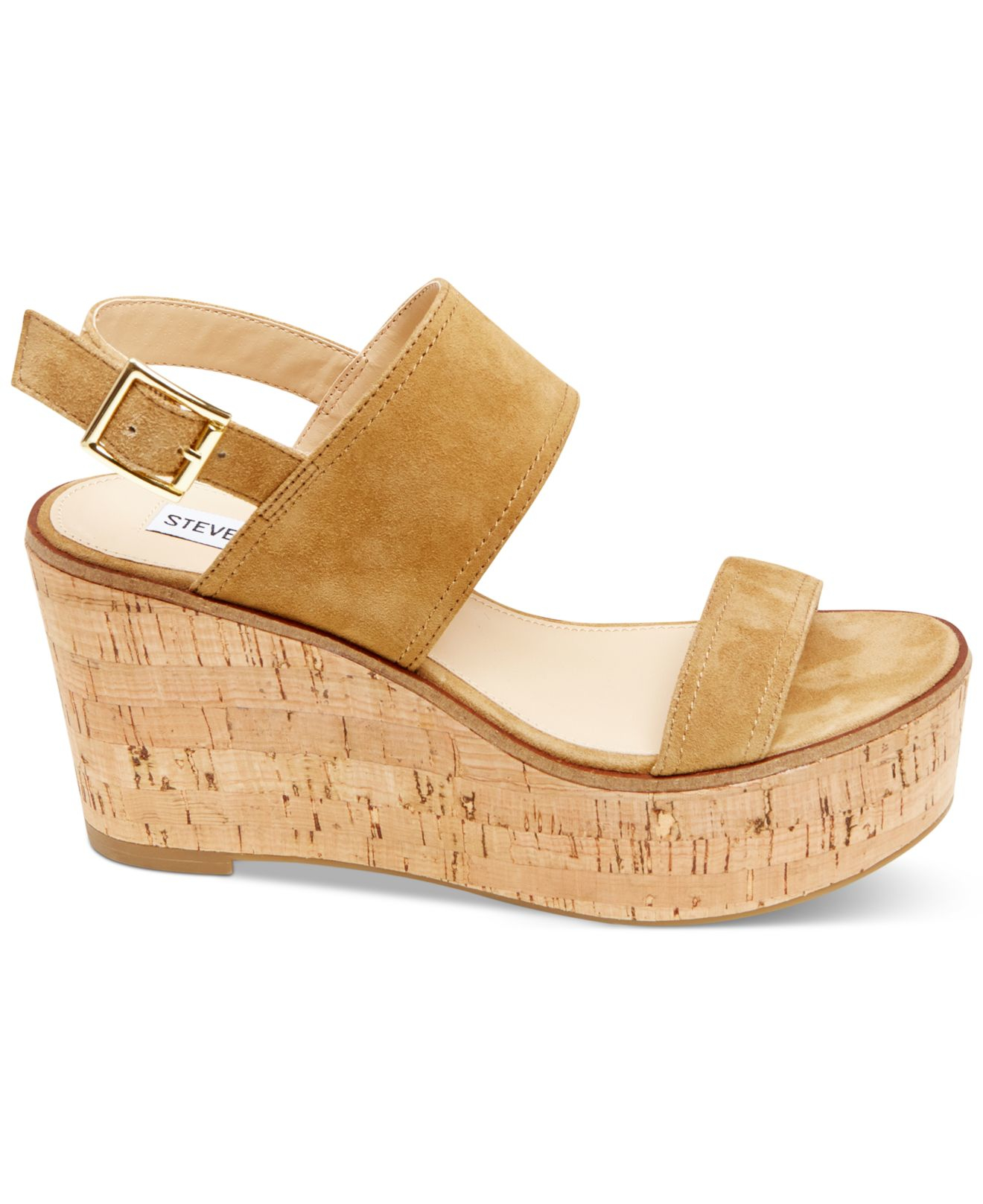 steve madden cork wedge heels