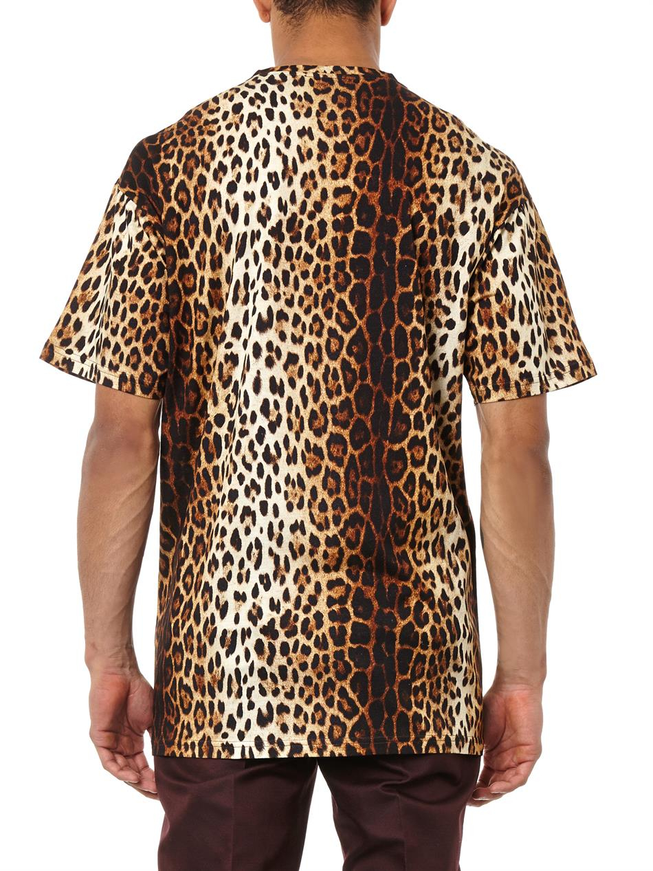 Moschino Leopard Print T-Shirt in Beige (Brown) for Men - Lyst