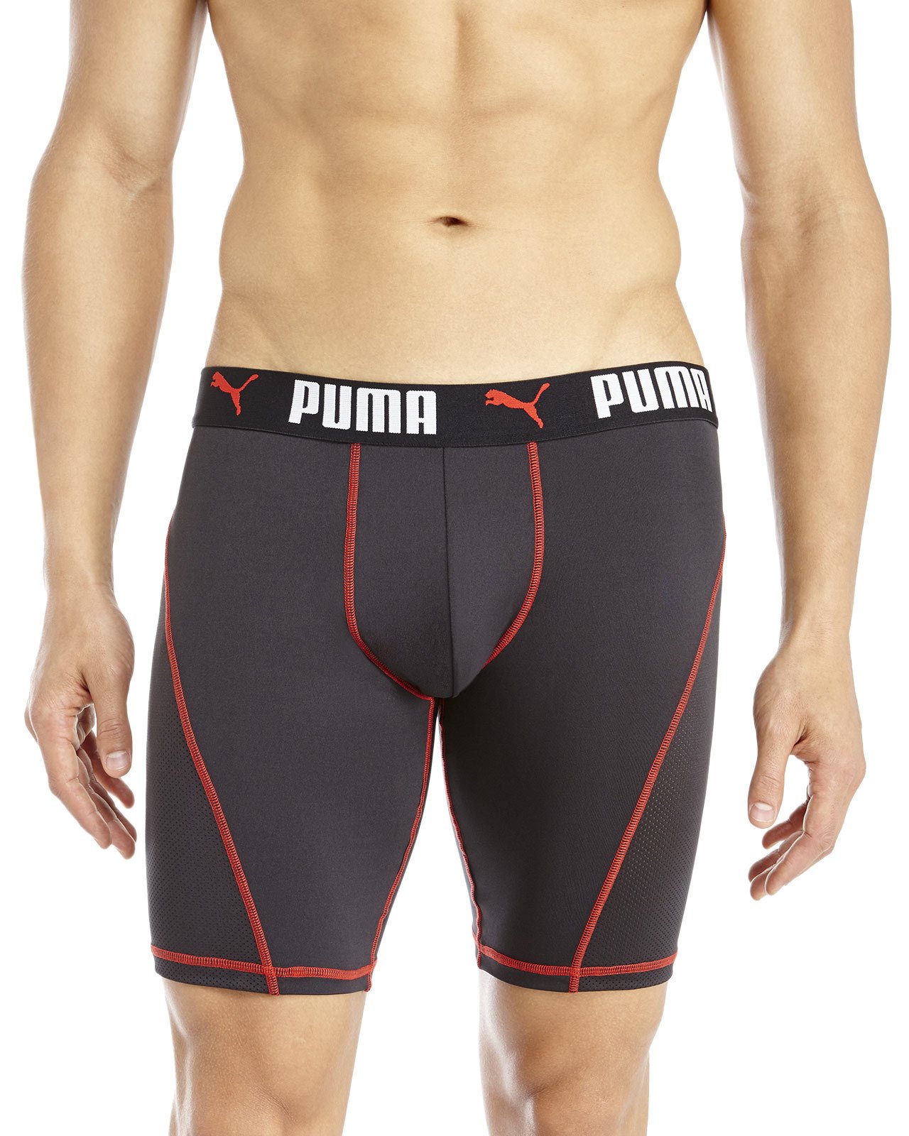 Puma Perforated Boxer Briefs In Black For Men Lyst 5038