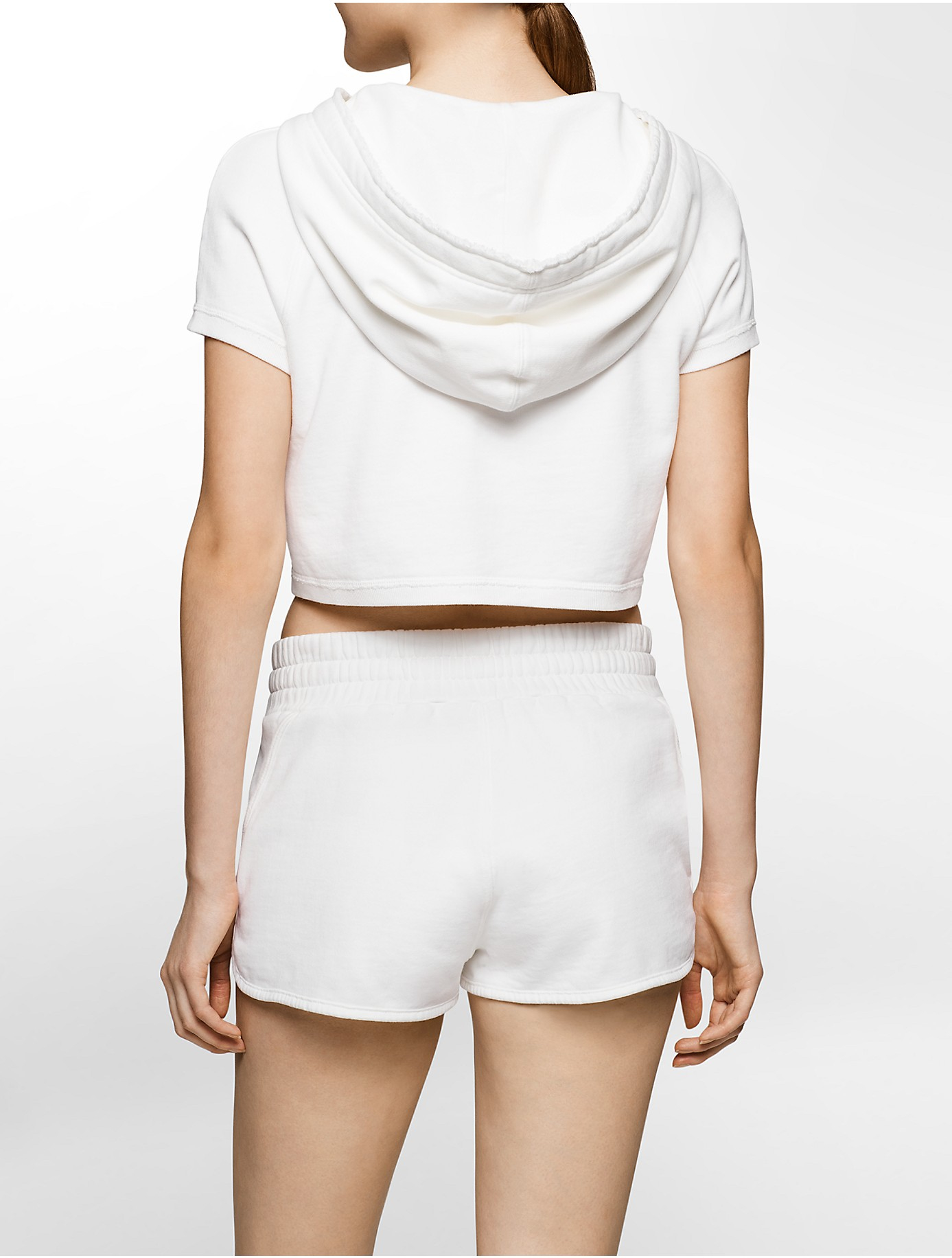 Lyst - Calvin Klein Jeans Limited Edition Cropped Pull-on Hoodie in White