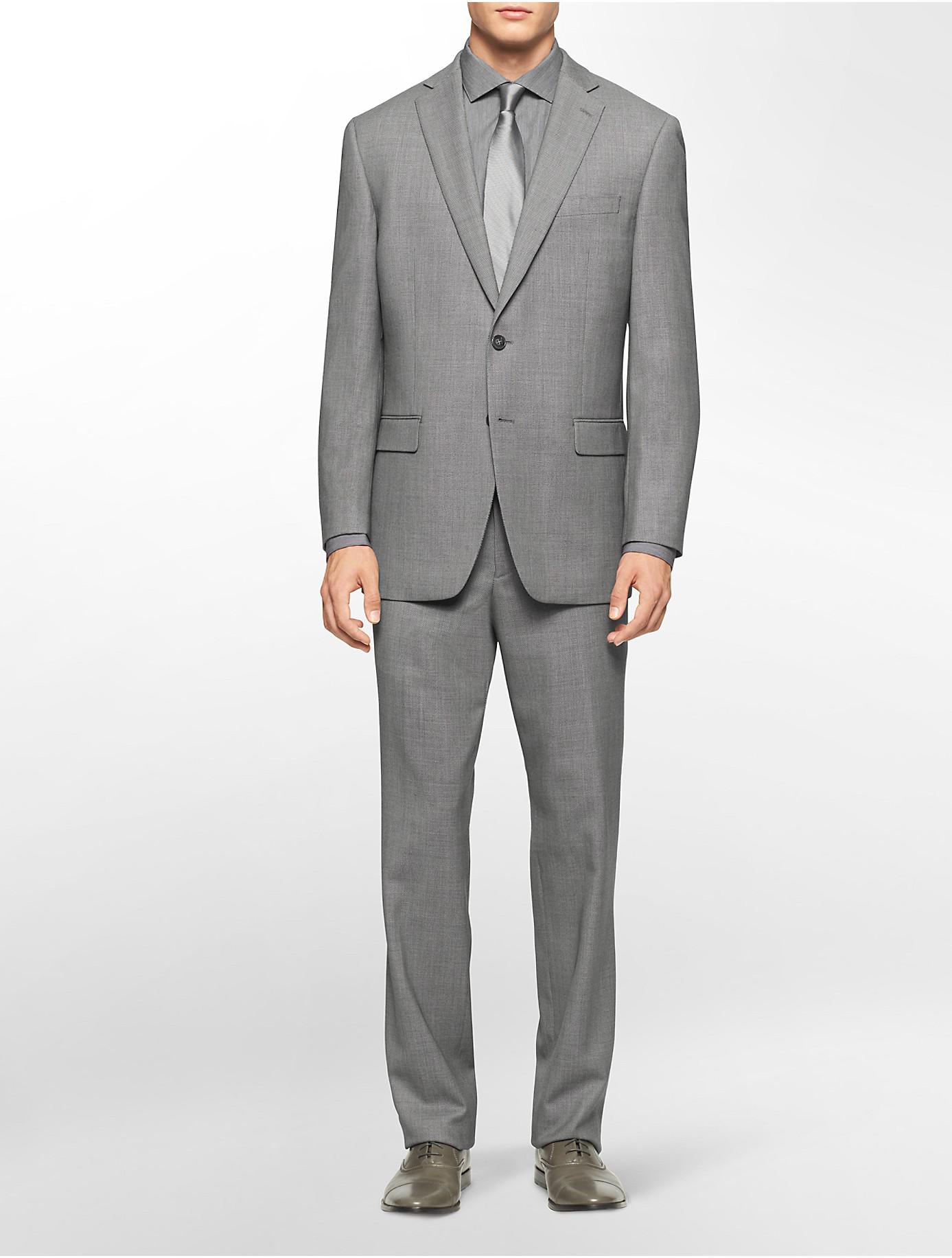 calvin klein grey suit pants