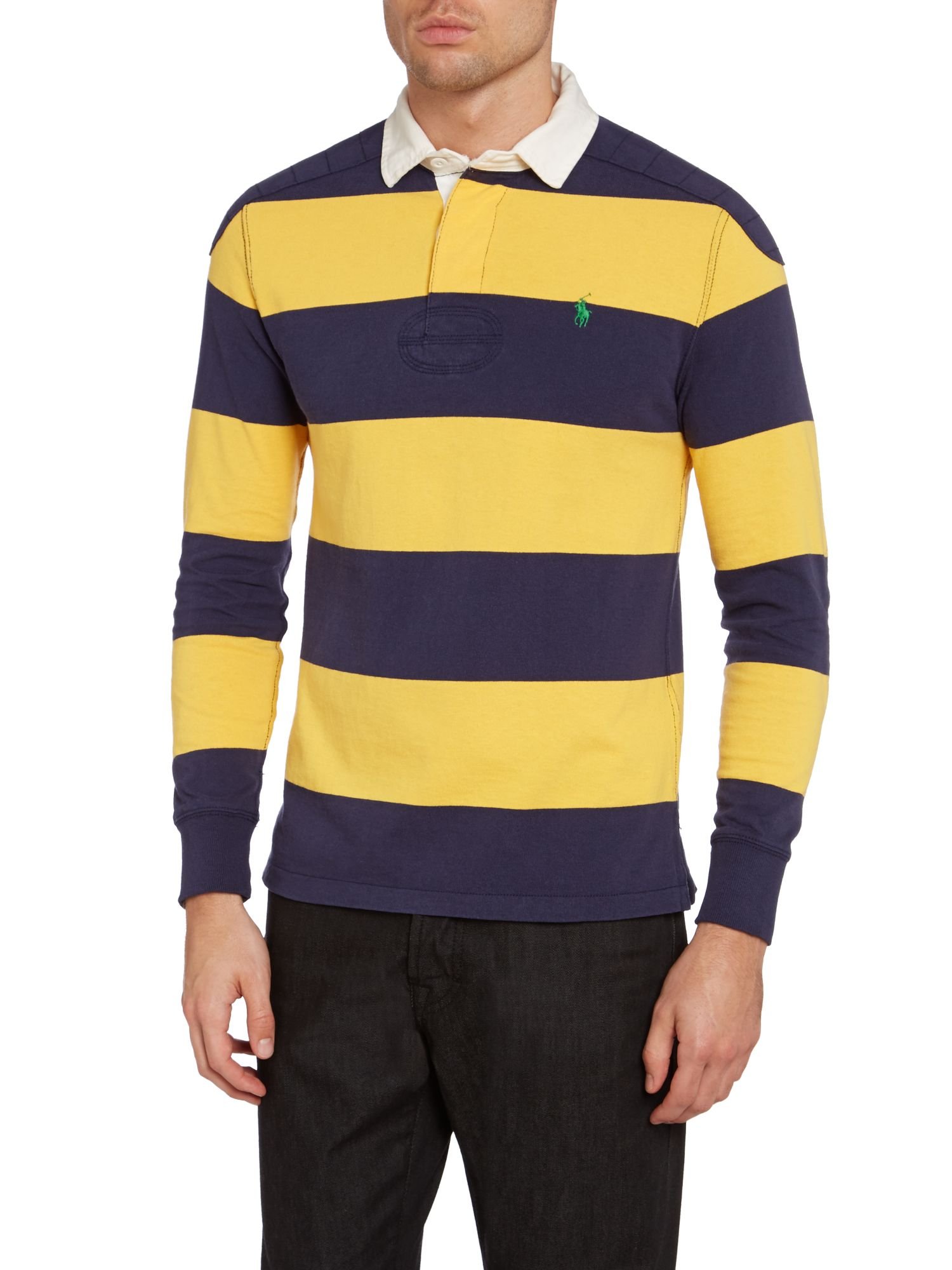 Polo Ralph Lauren Cotton Long Sleeve Block Stripe Rugby ...