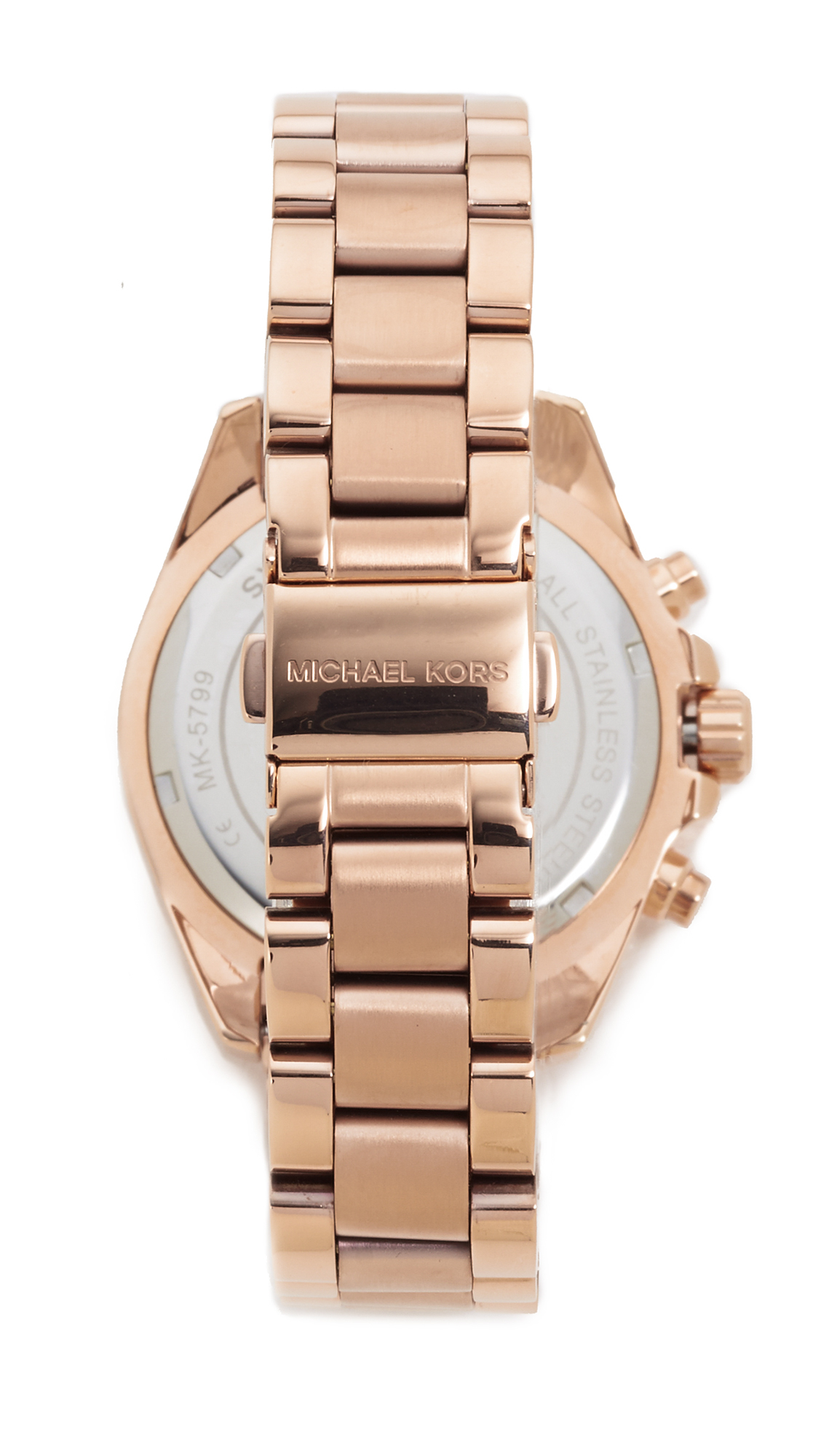michael kors bradshaw rose tone & pink bracelet smart watch
