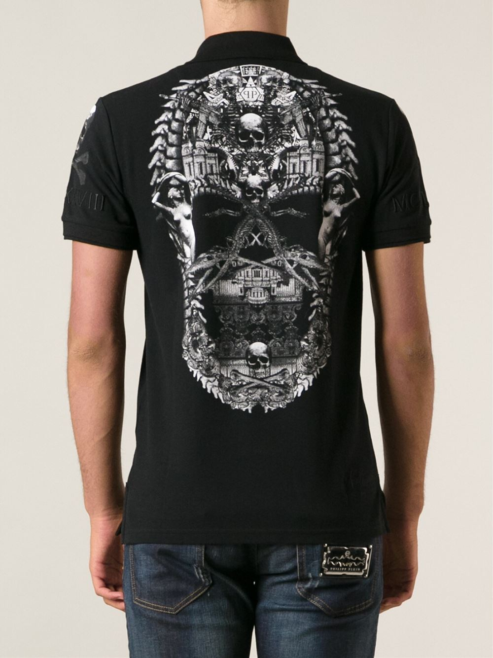 Lyst - Philipp Plein Skull Polo Shirt in Black for Men