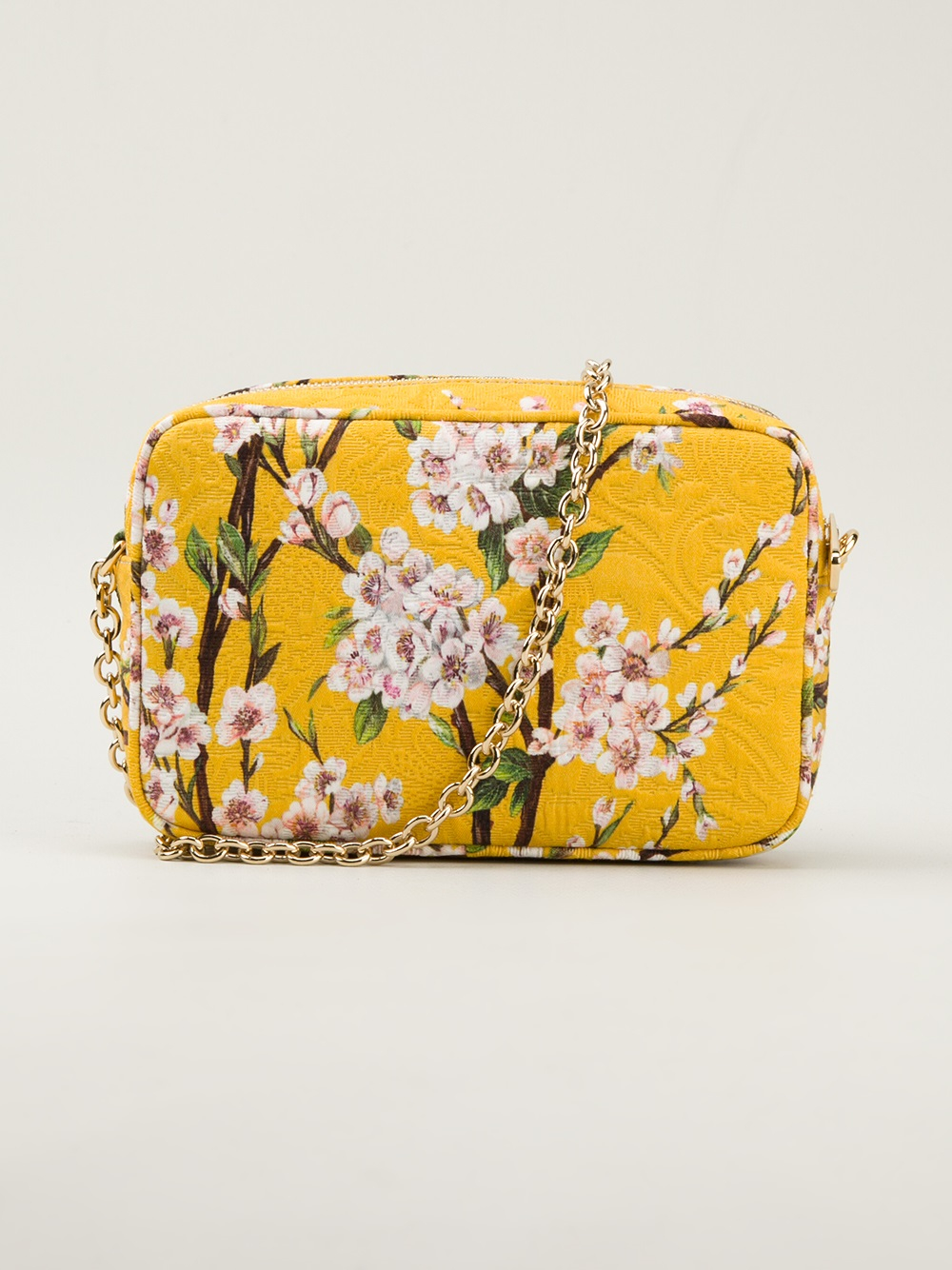Lyst Dolce & Gabbana Floral Jacquard Shoulder Bag in Yellow