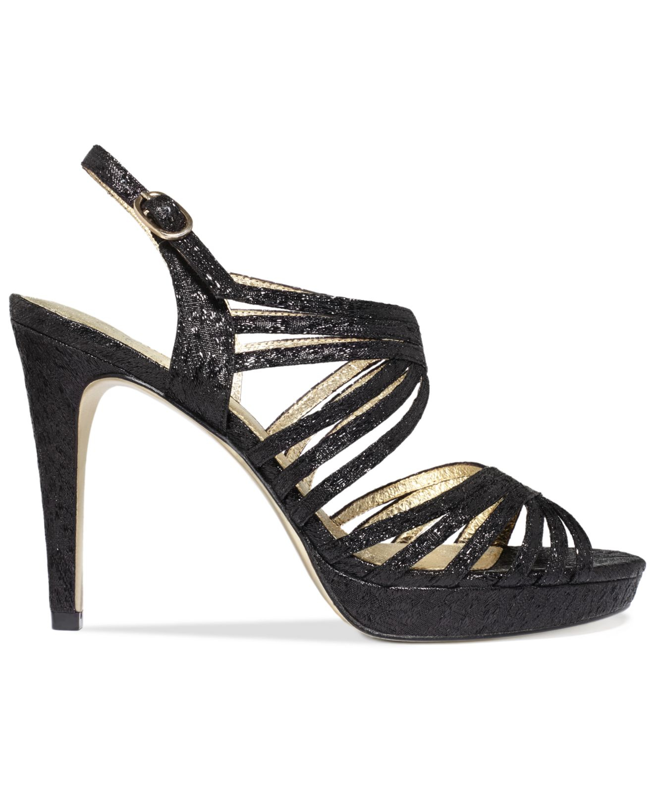 Lyst - Adrianna Papell Aiden Platform Evening Sandals in Black