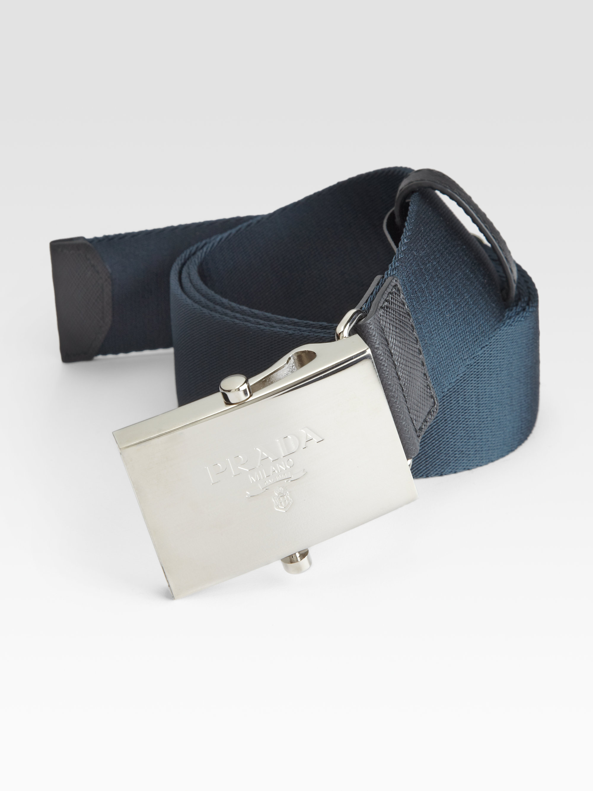 Prada Nylon Belt in Blue for Men | Lyst  