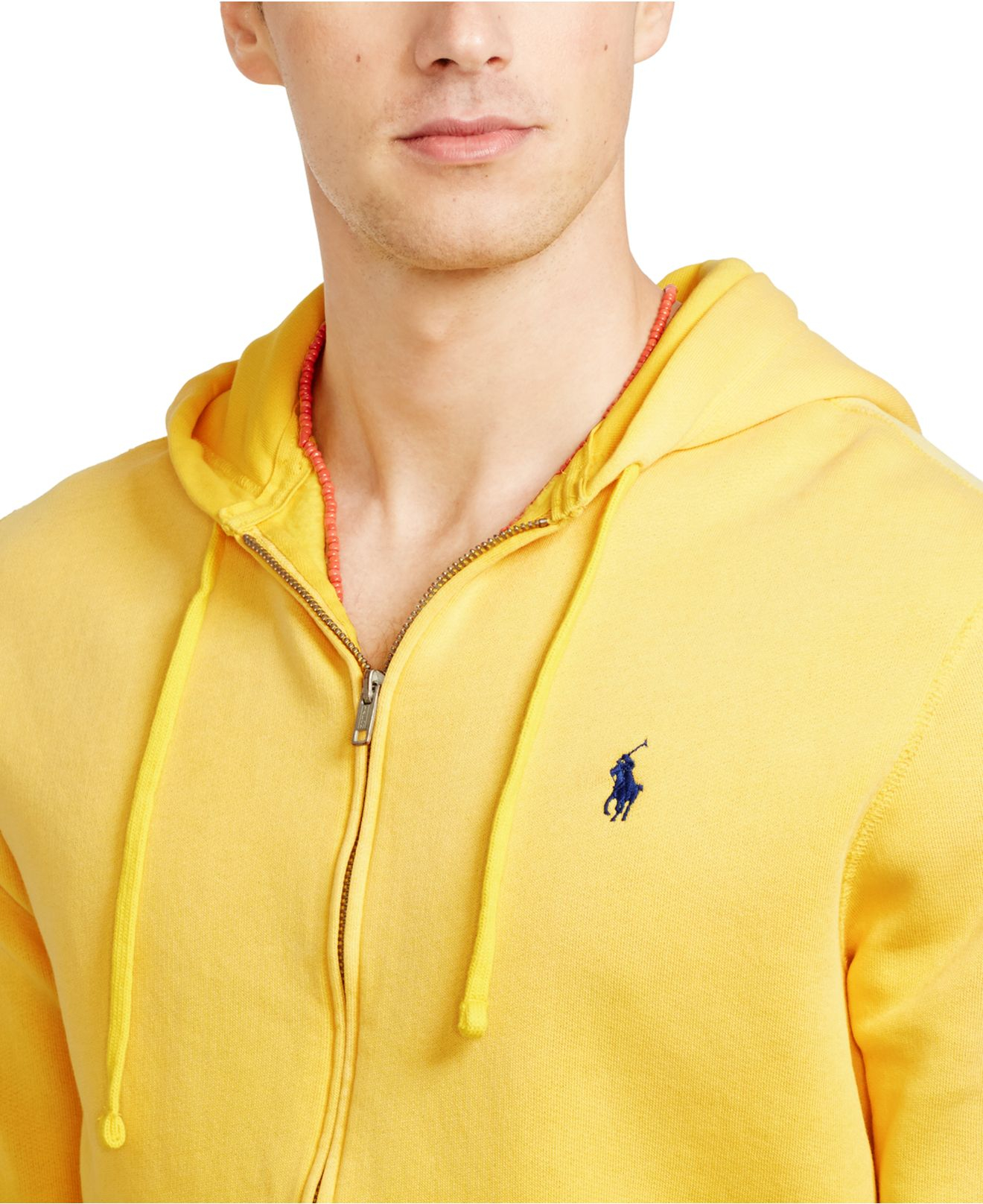 Polo ralph lauren Full-Zip Fleece Hoodie in Yellow for Men | Lyst